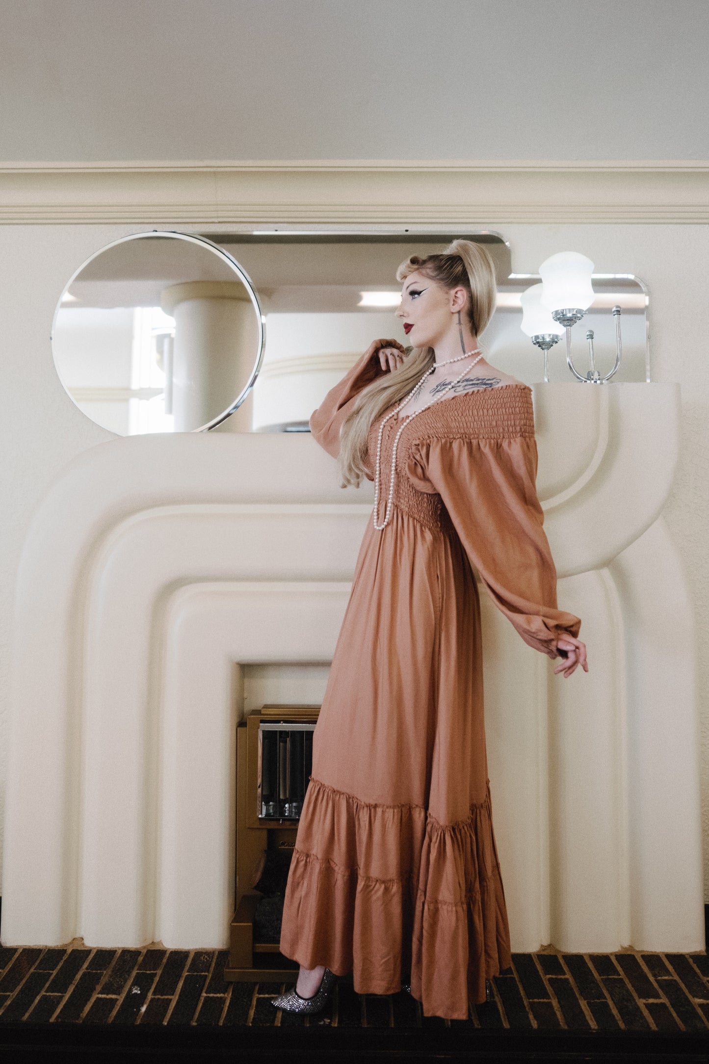 Winchester Dress in Peachy
