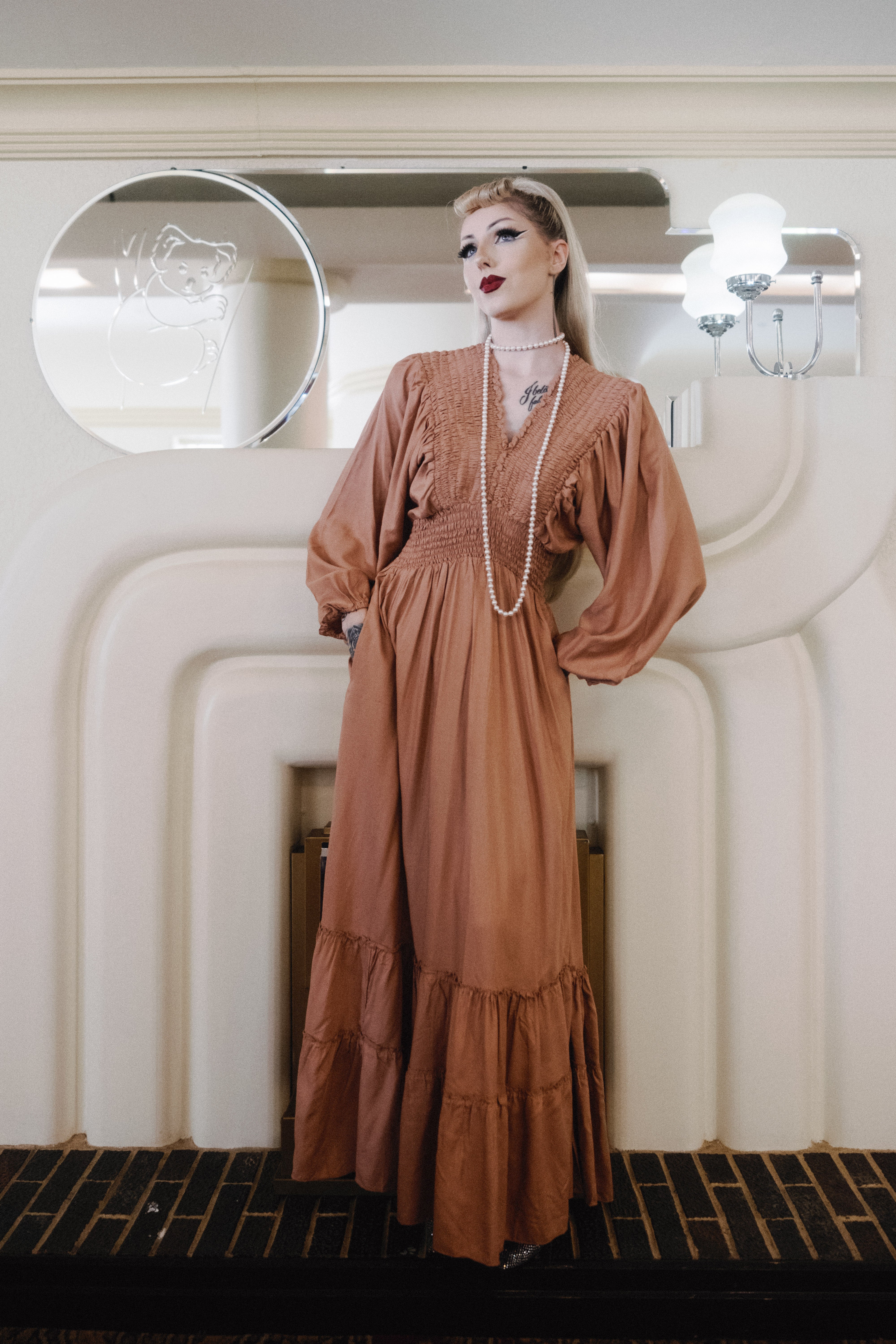 Winchester Dress in Peachy