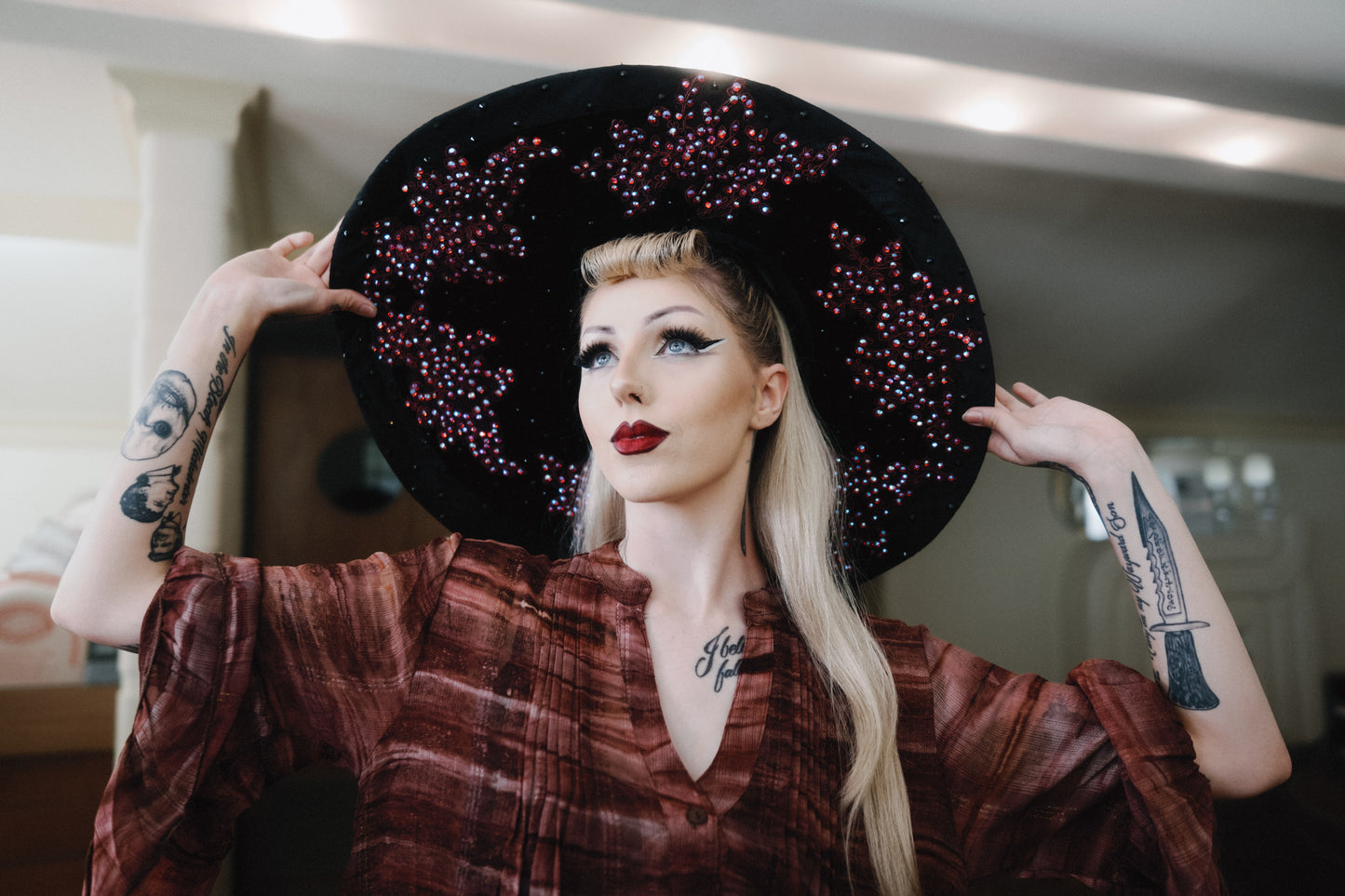 Labyrinth Dress in Wine