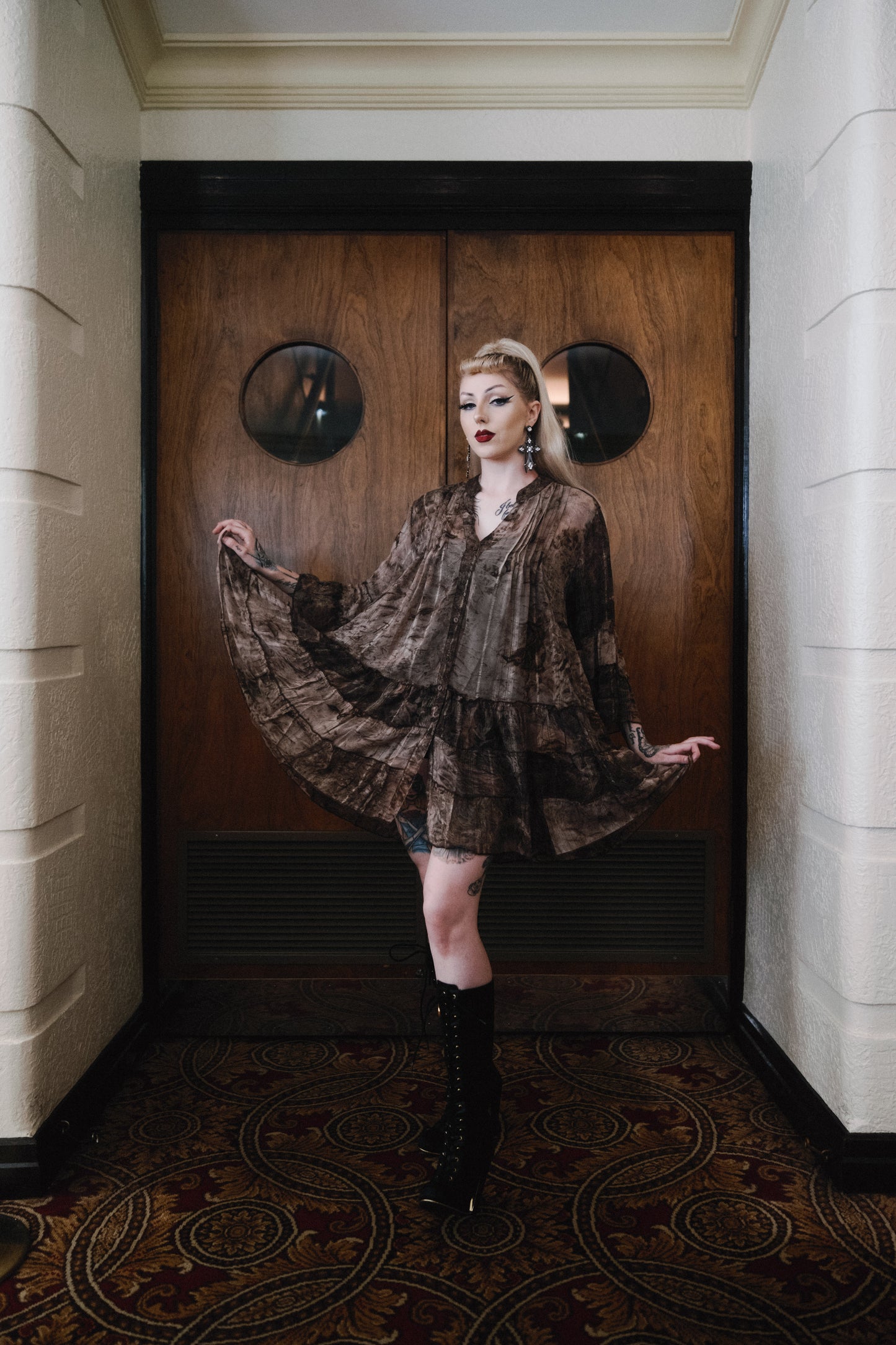 Labyrinth Dress in Ash