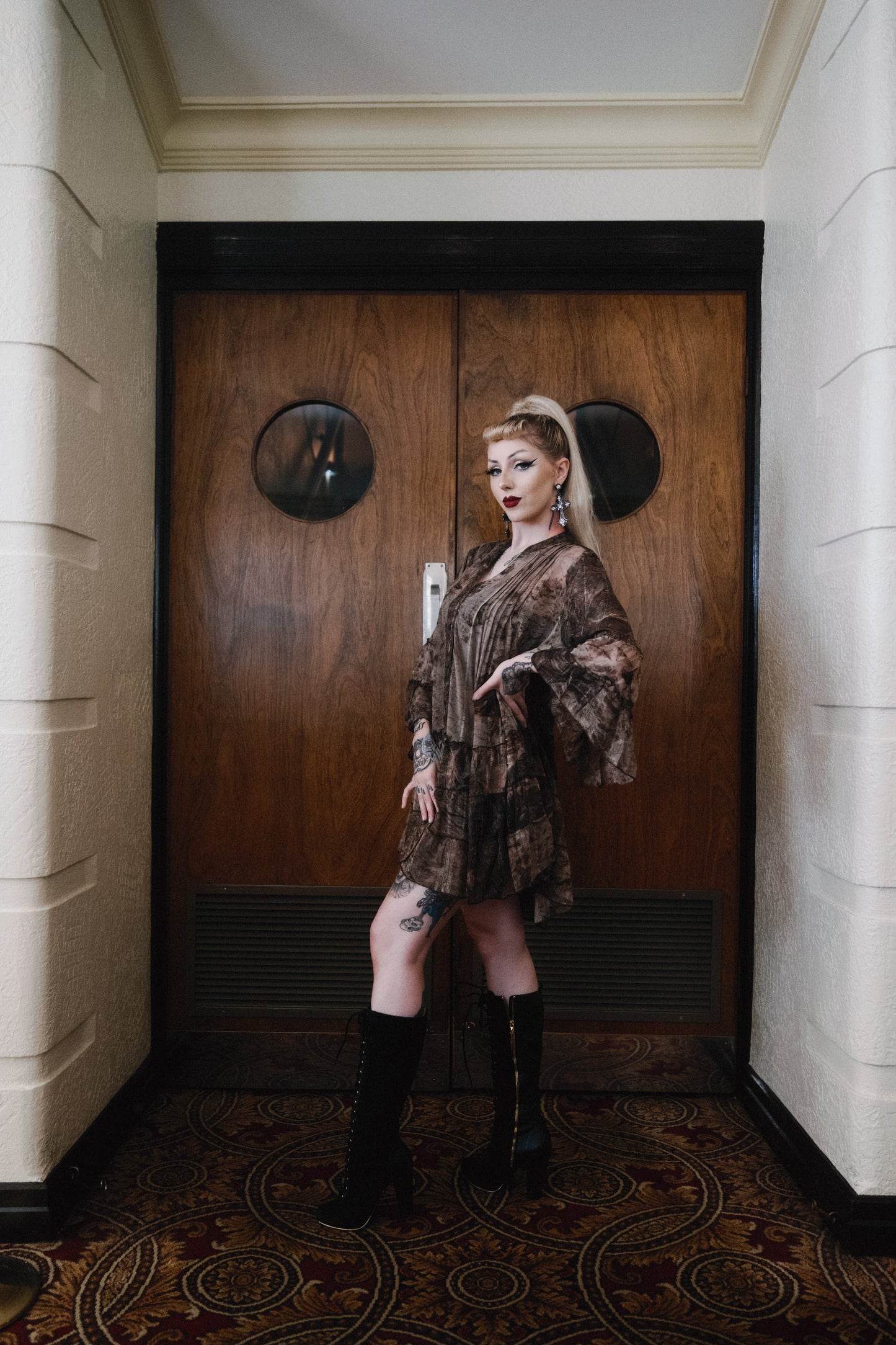 Labyrinth Dress in Ash