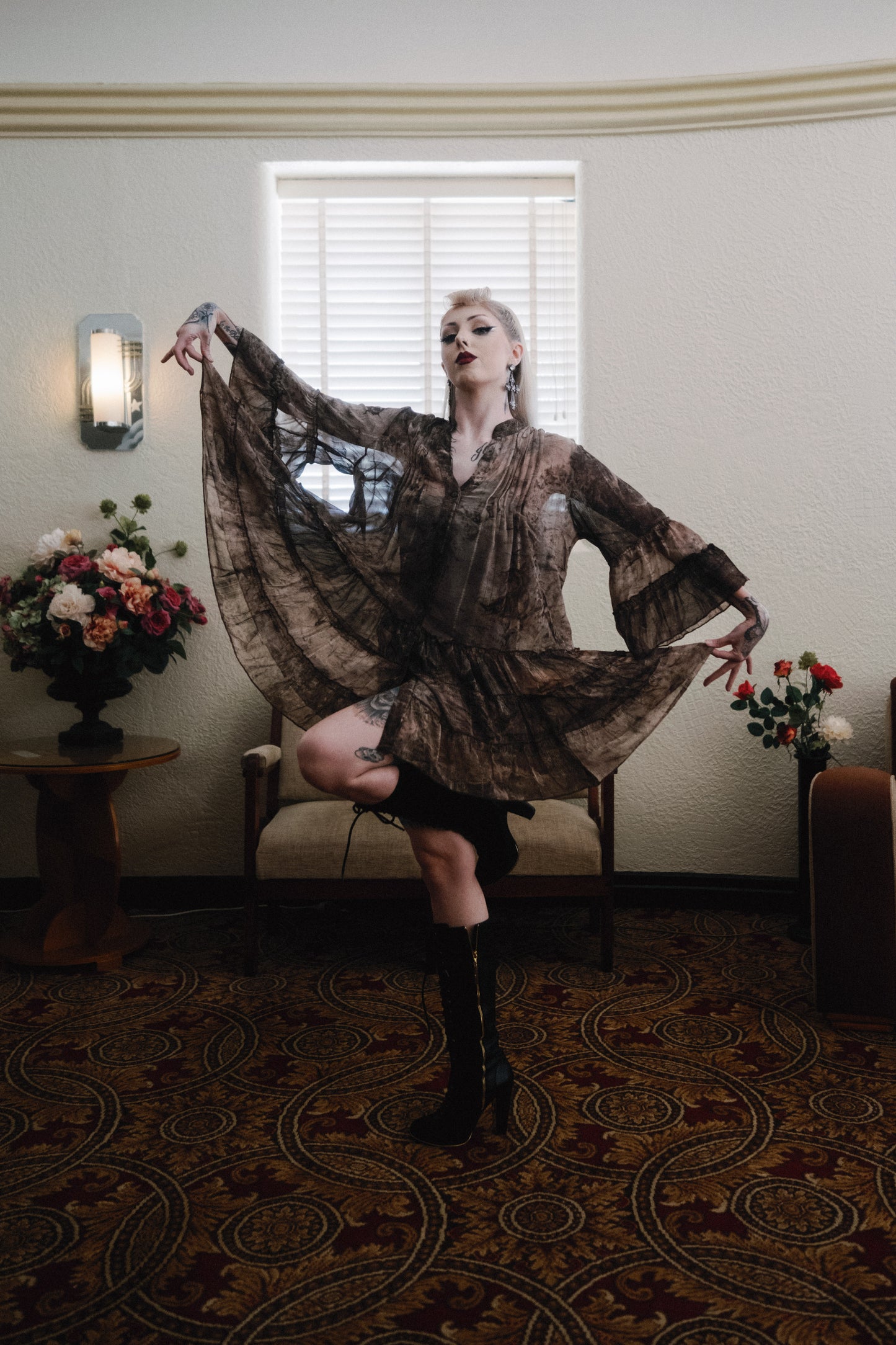 Labyrinth Dress in Ash