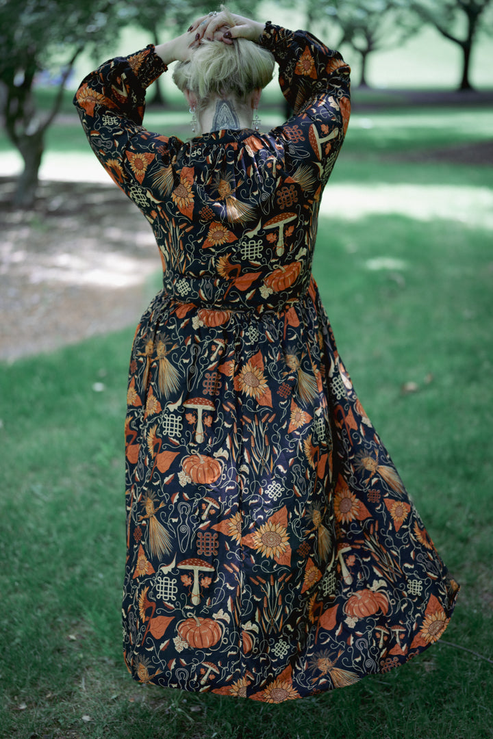 Barley Moon Dress in Samhain Back View