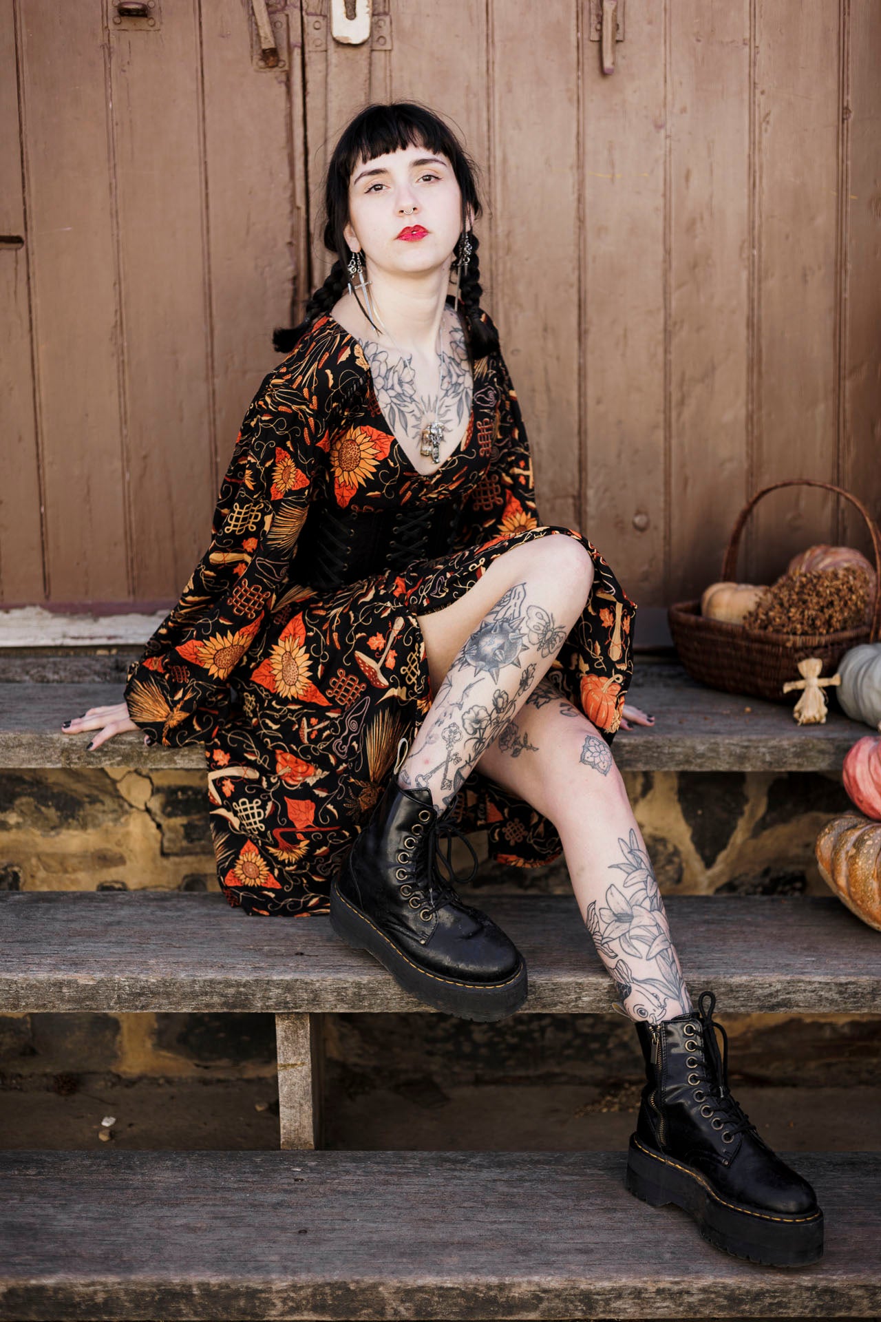 Golden Years Midi Dress in Samhain
