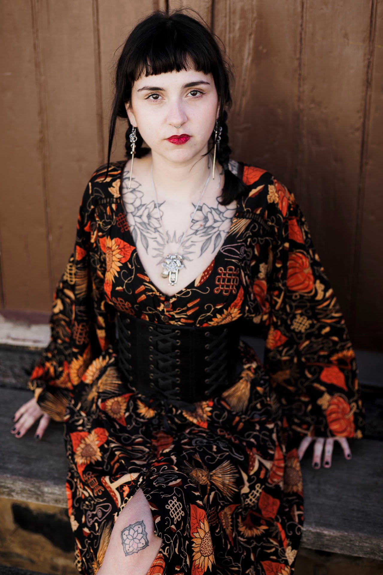 Golden Years Midi Dress in Samhain