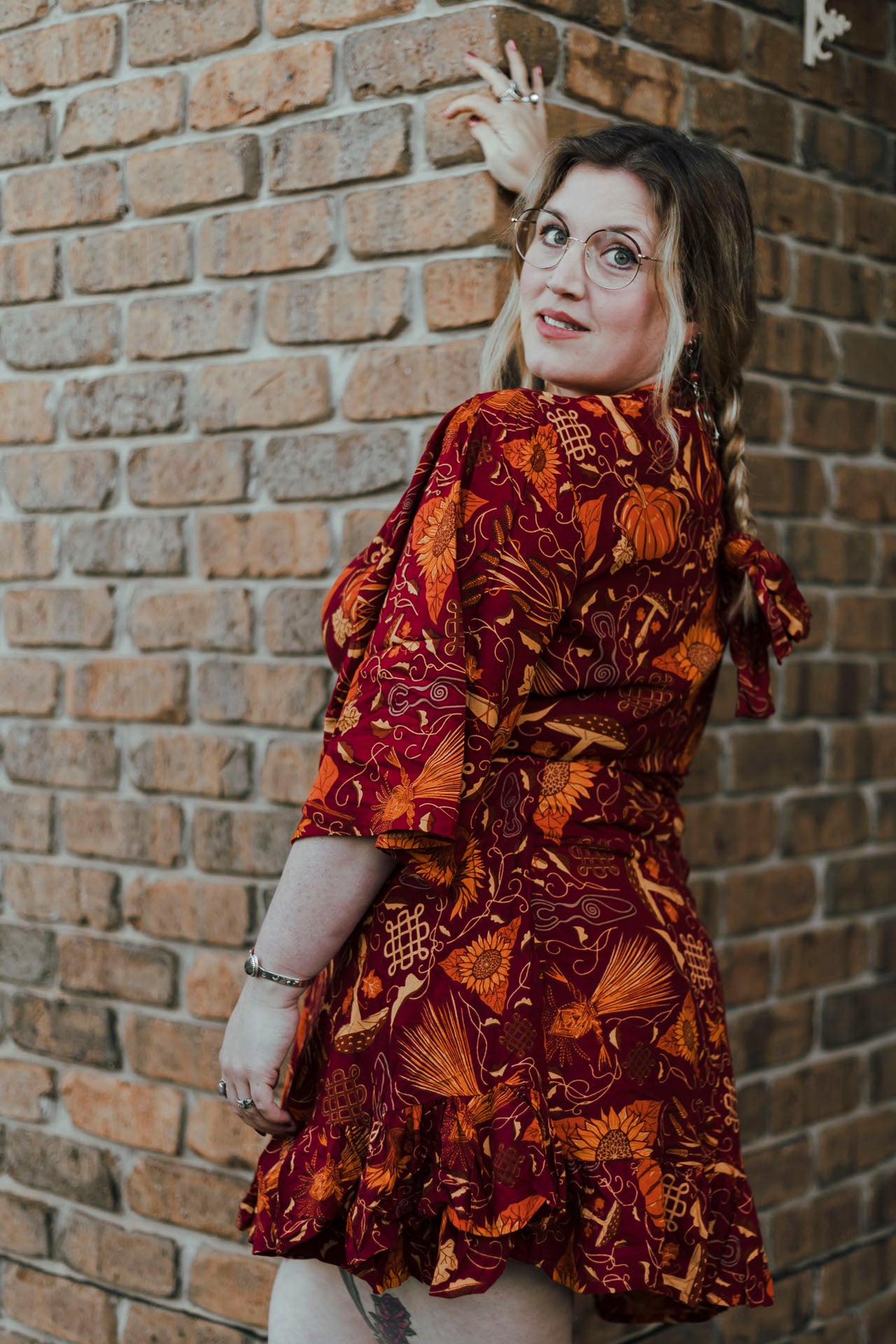 Shortie Wrap Dress in Mabon