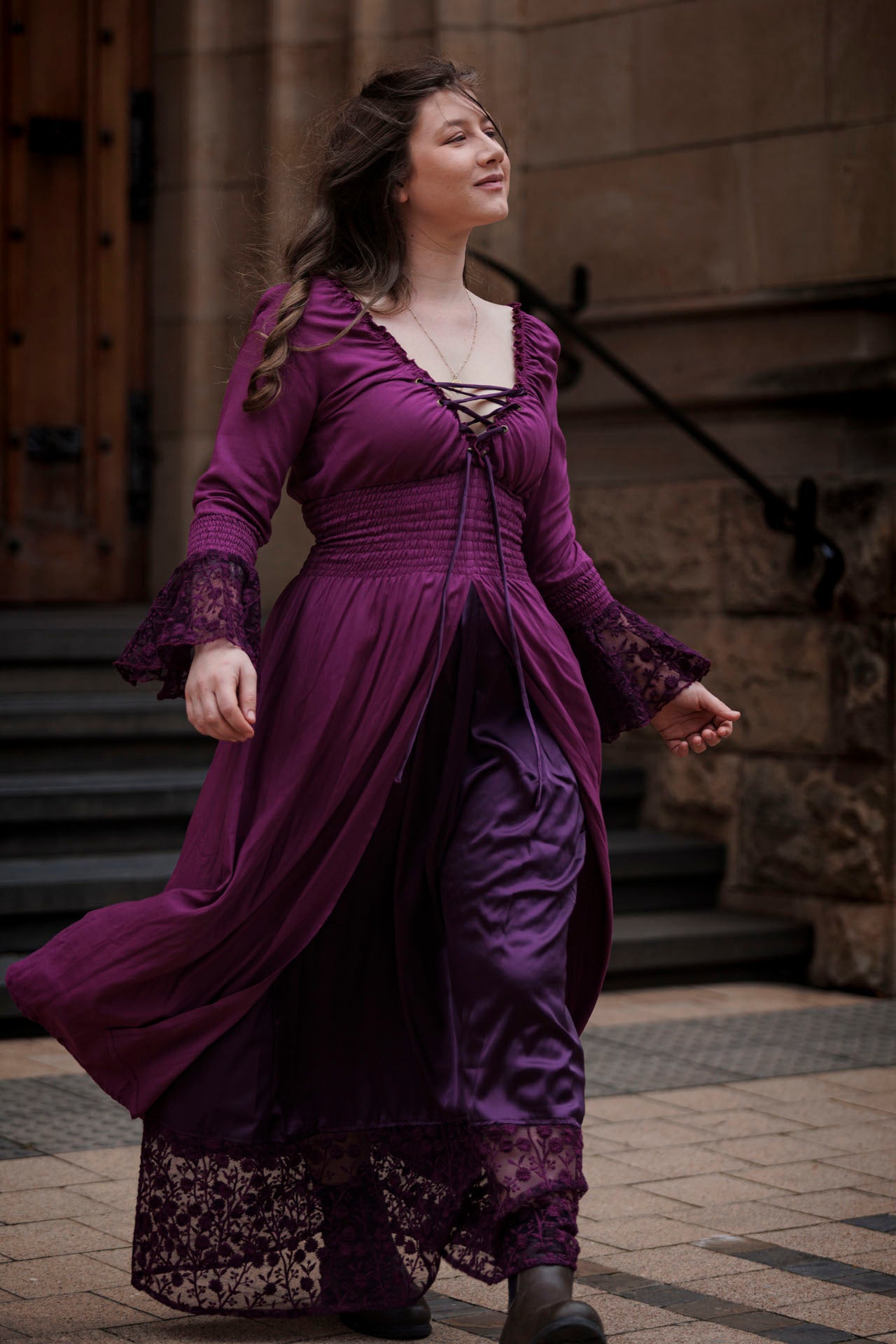 Purple Wonderland Royale Dress Medieval Renaissance Cottagecore Dress 20-22
