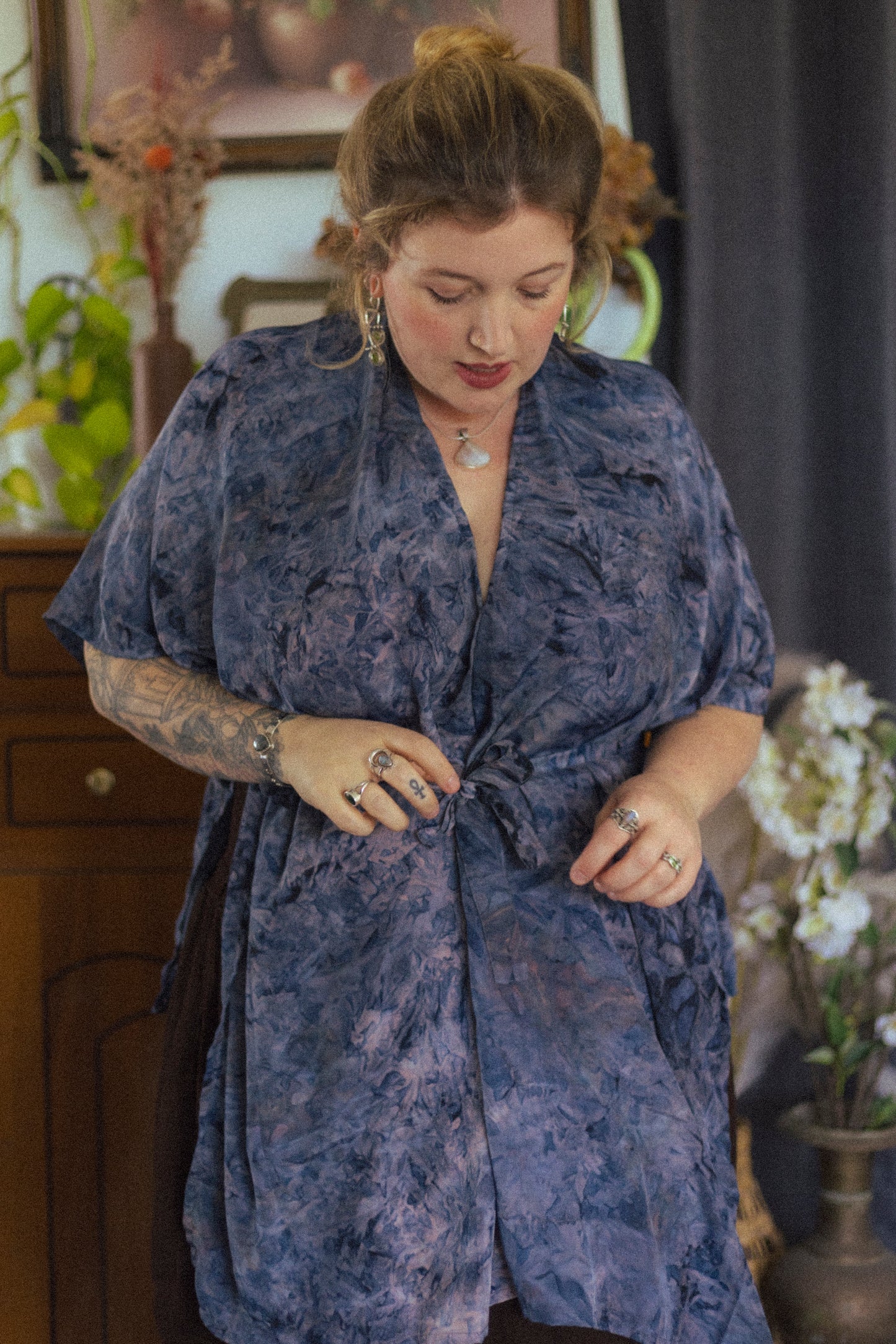 Indigo Drift Scarf Top