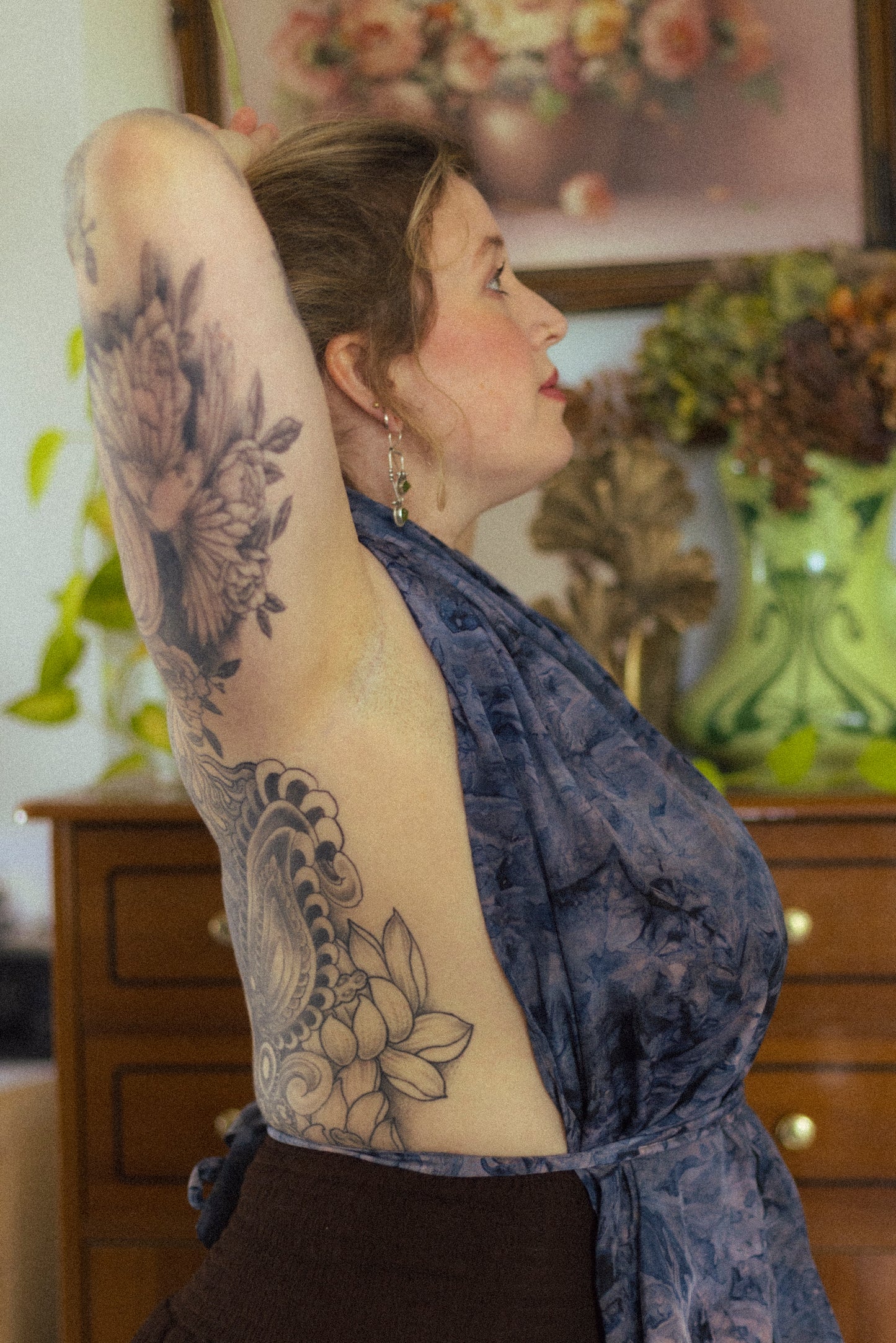 Indigo Drift Scarf Top