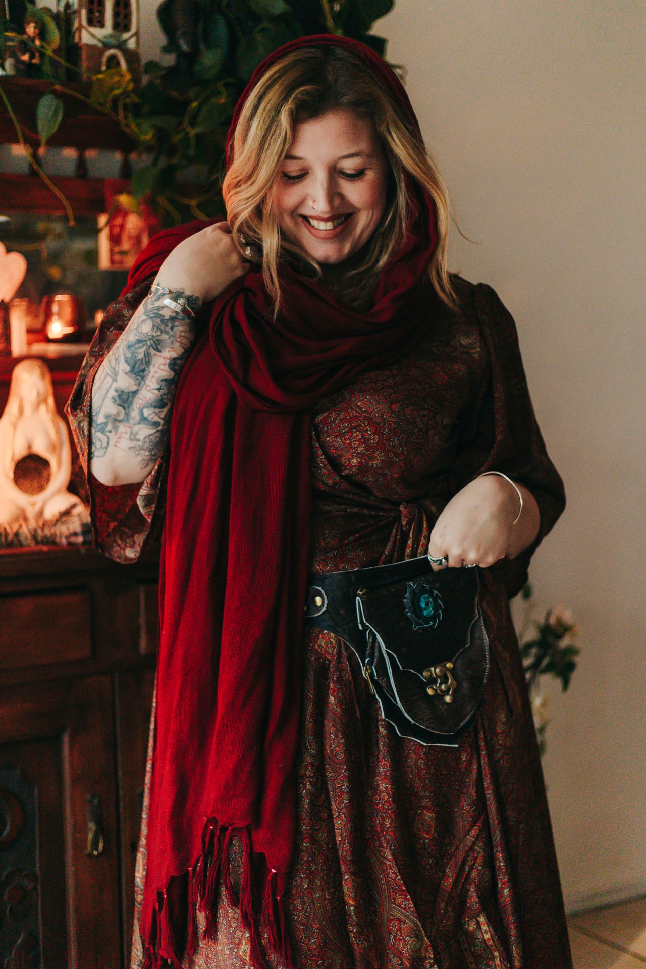 Talisman Leather Belt Bag - Turquoise