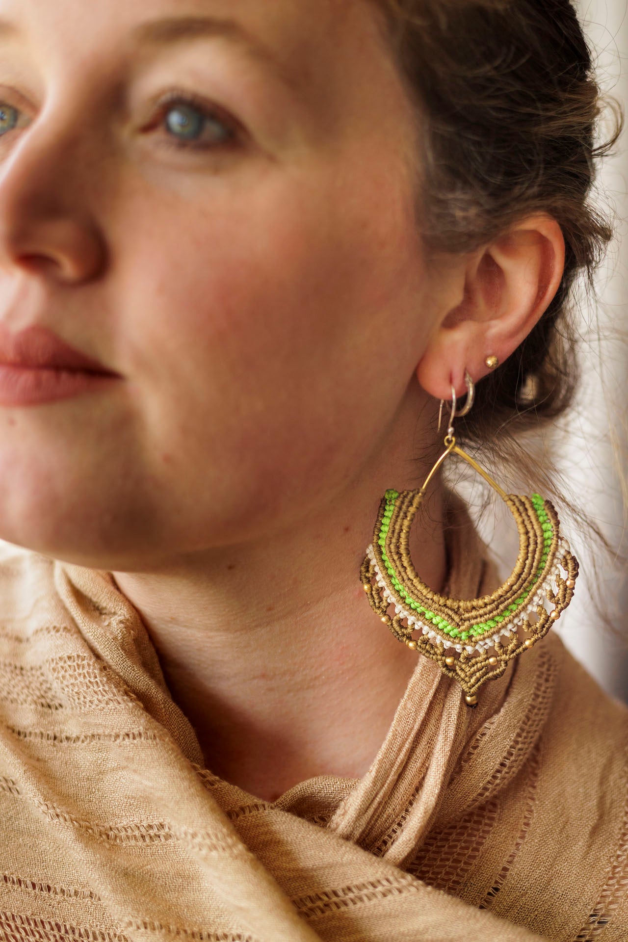 Wild Mandala Teardrop Hoops
