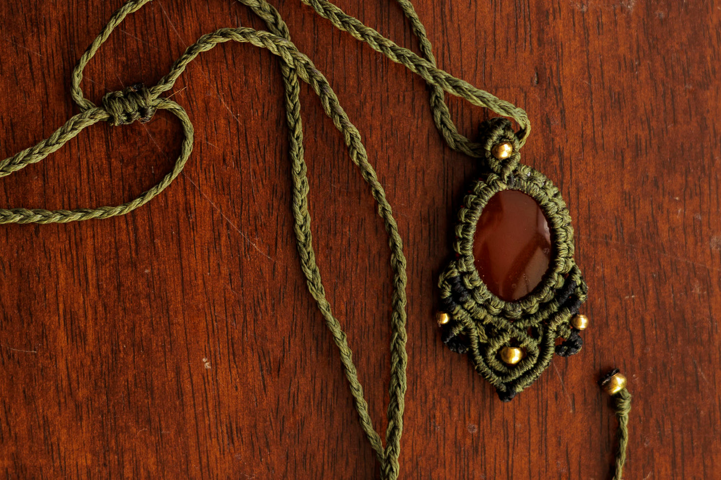 Woven Carnelian Necklace