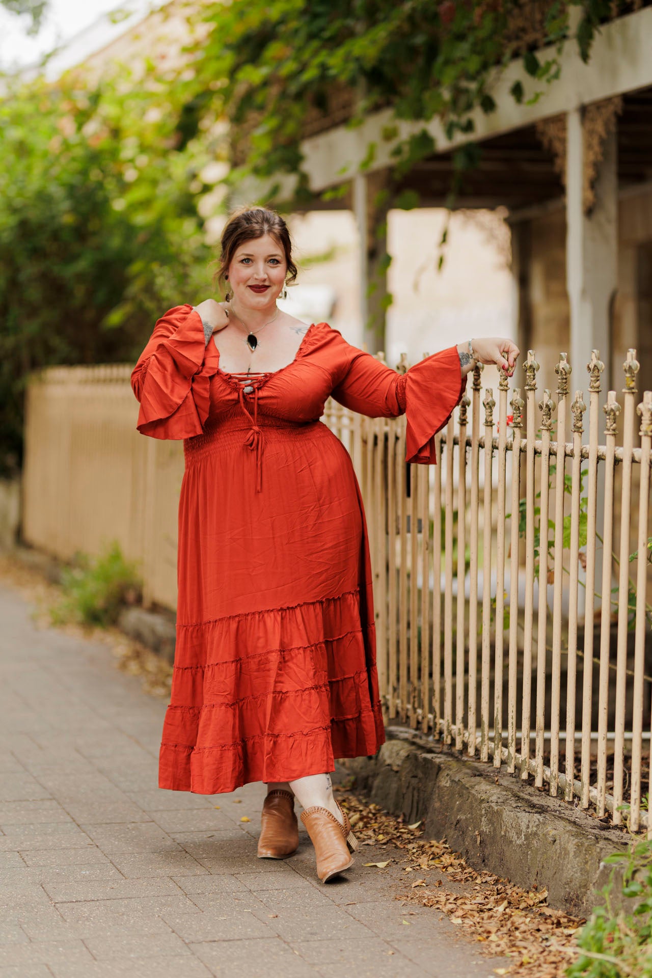 Wonderland Dress in Terracotta