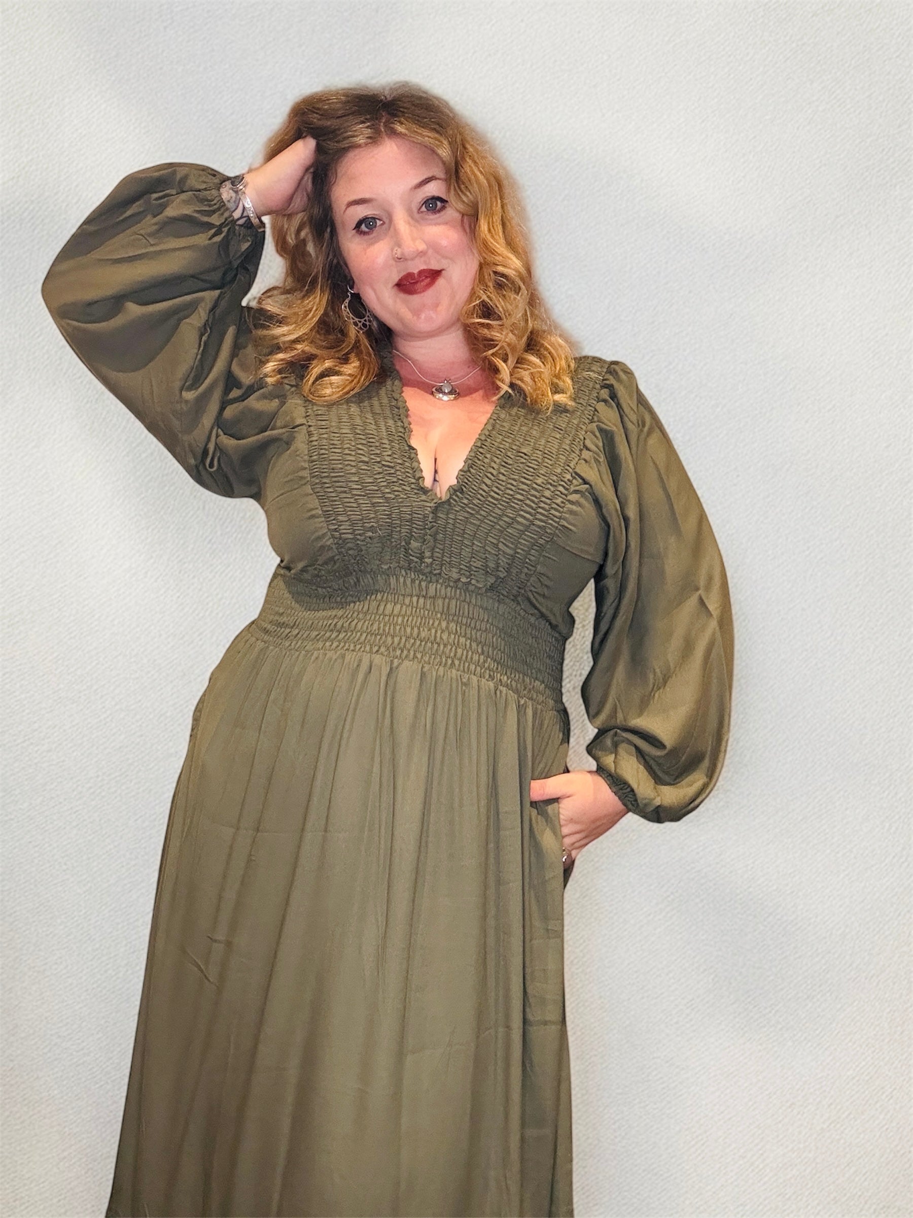 Winchester Dress in Olive
