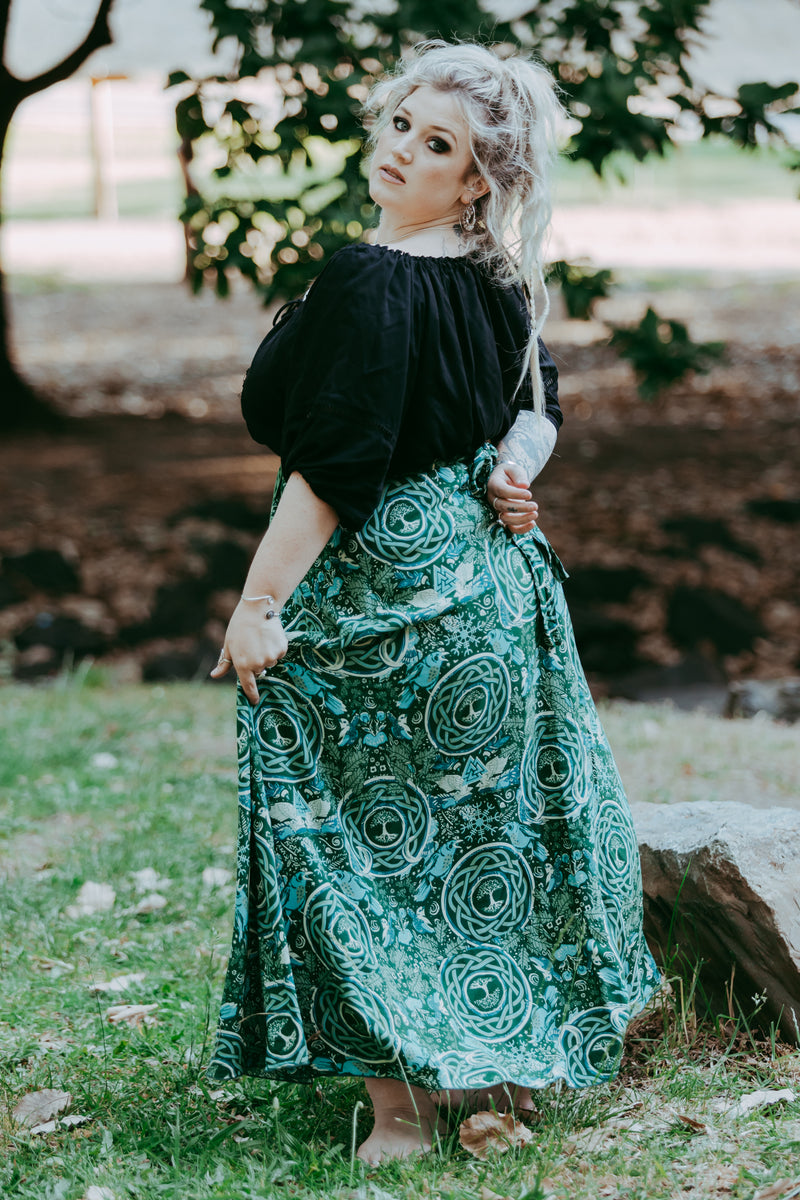 Maxi wrap skirt outlet plus size