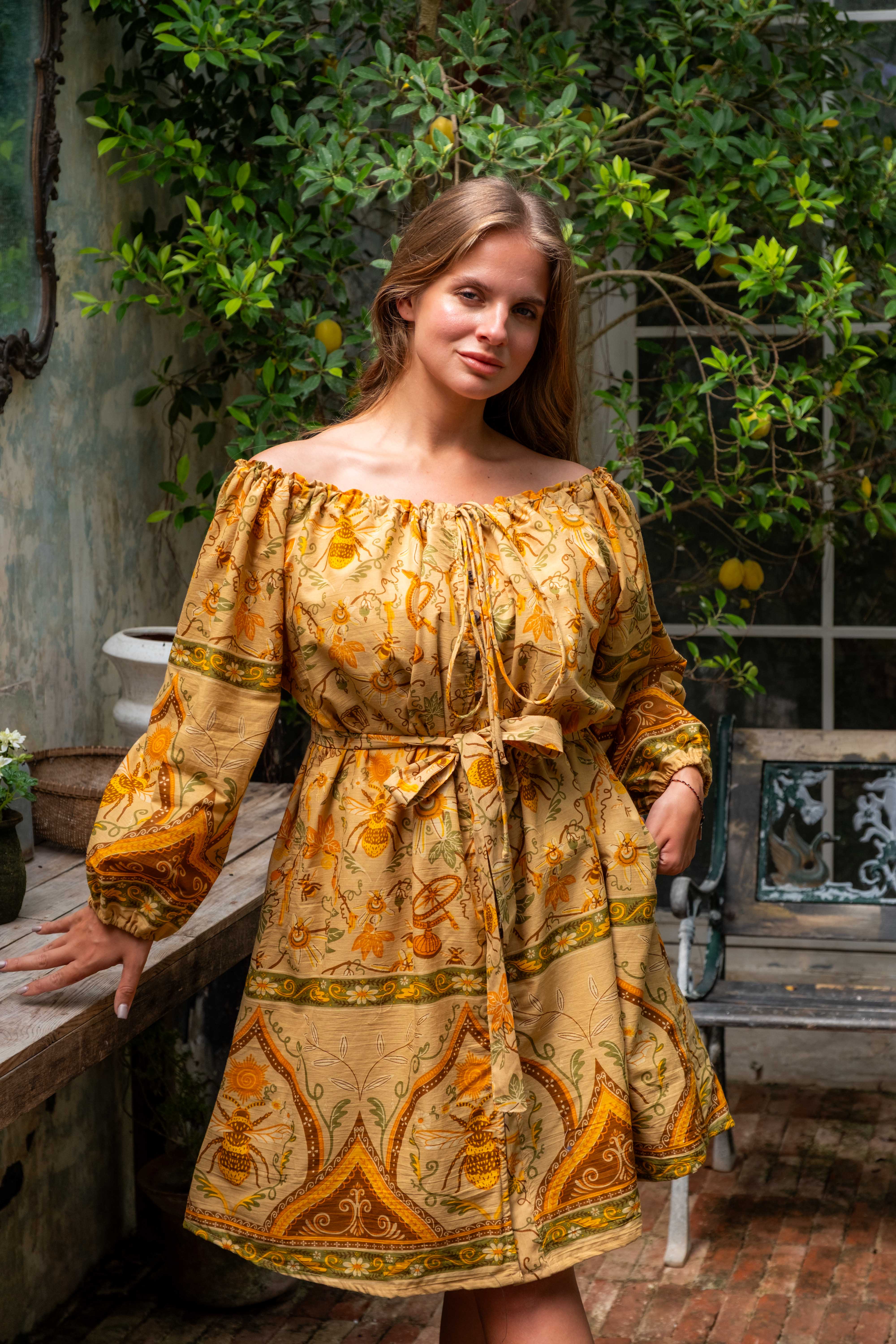 Maiden Dress in Honeycomb