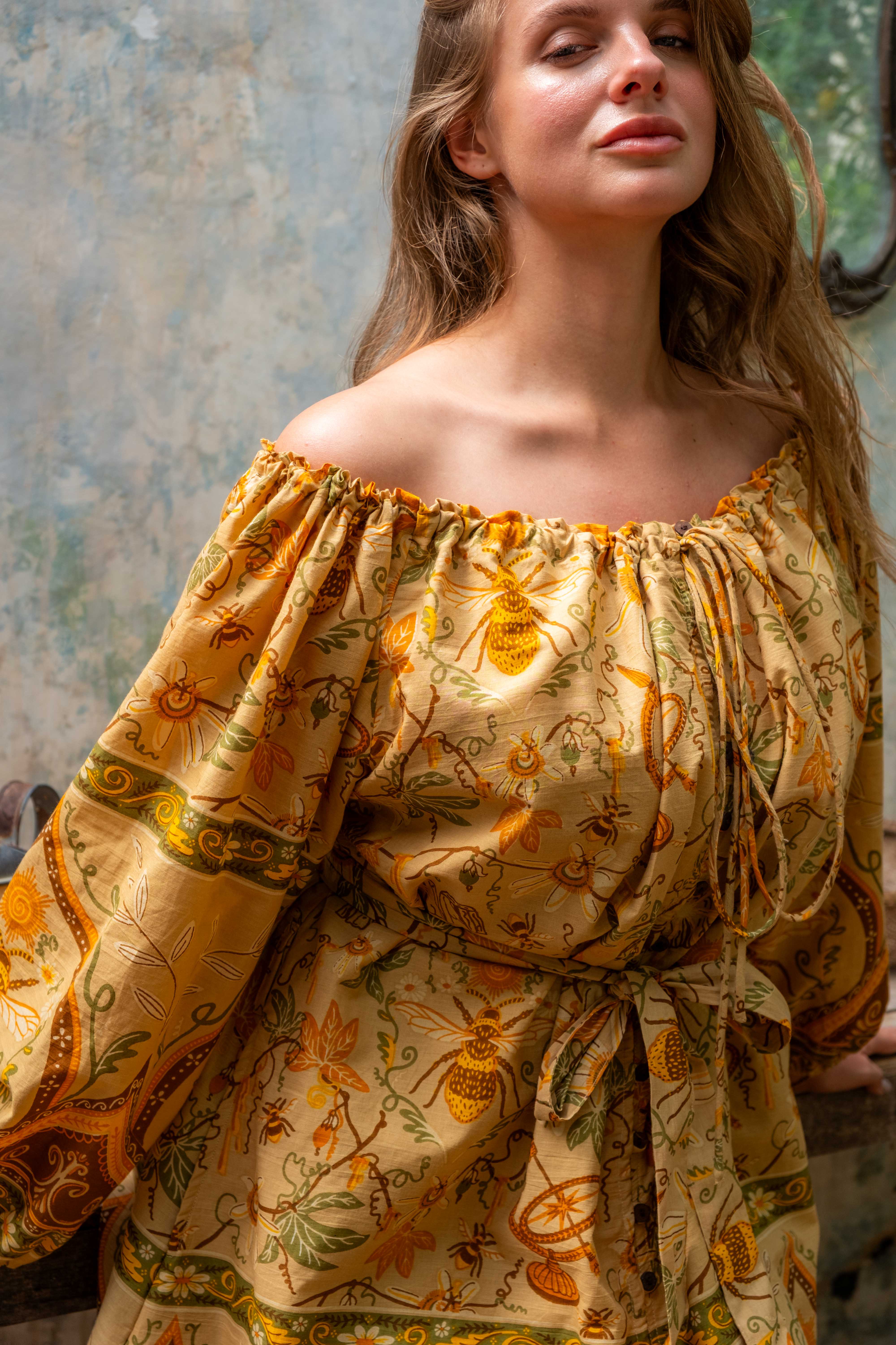 Maiden Dress in Honeycomb