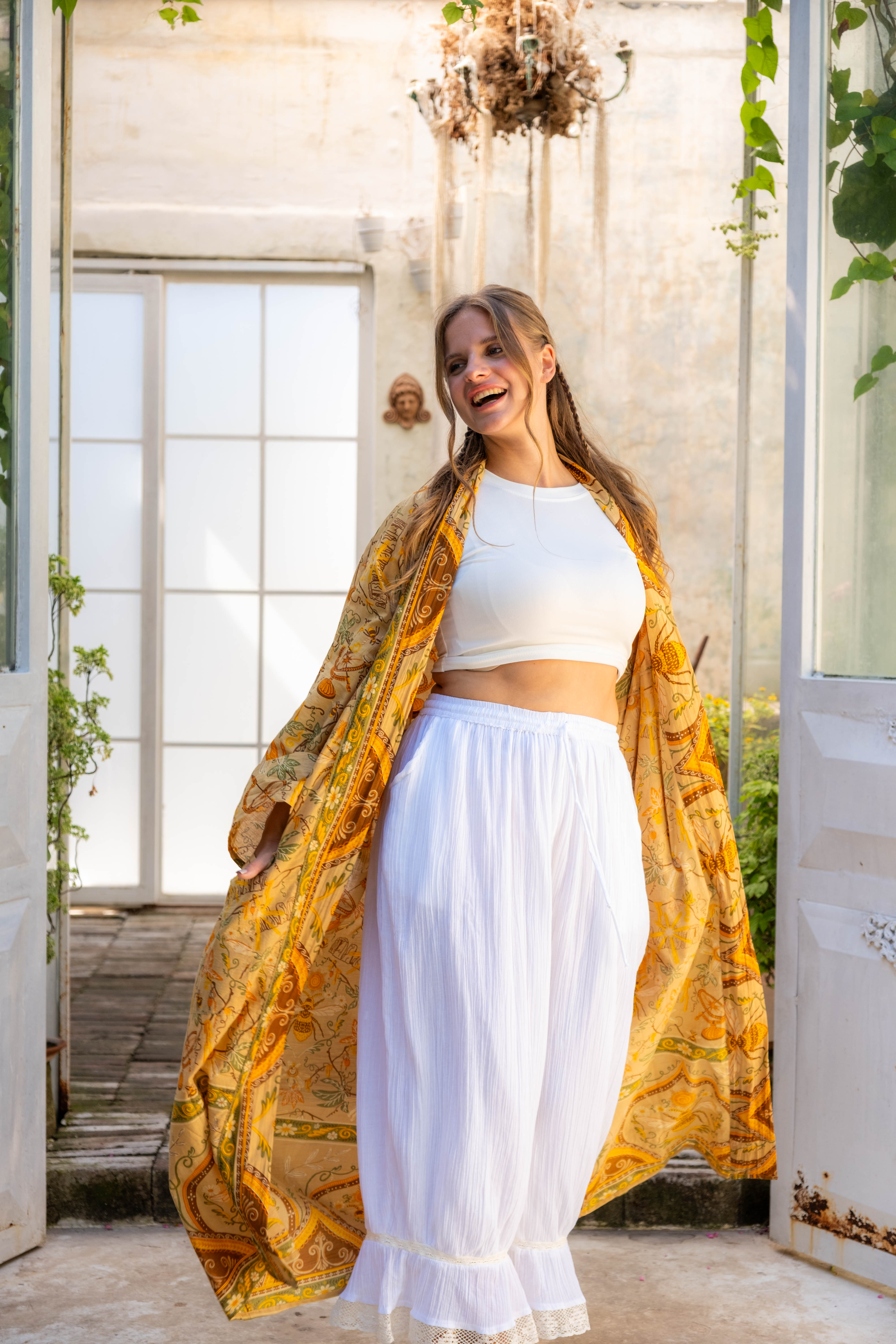 Kimono Robe in Honeycomb