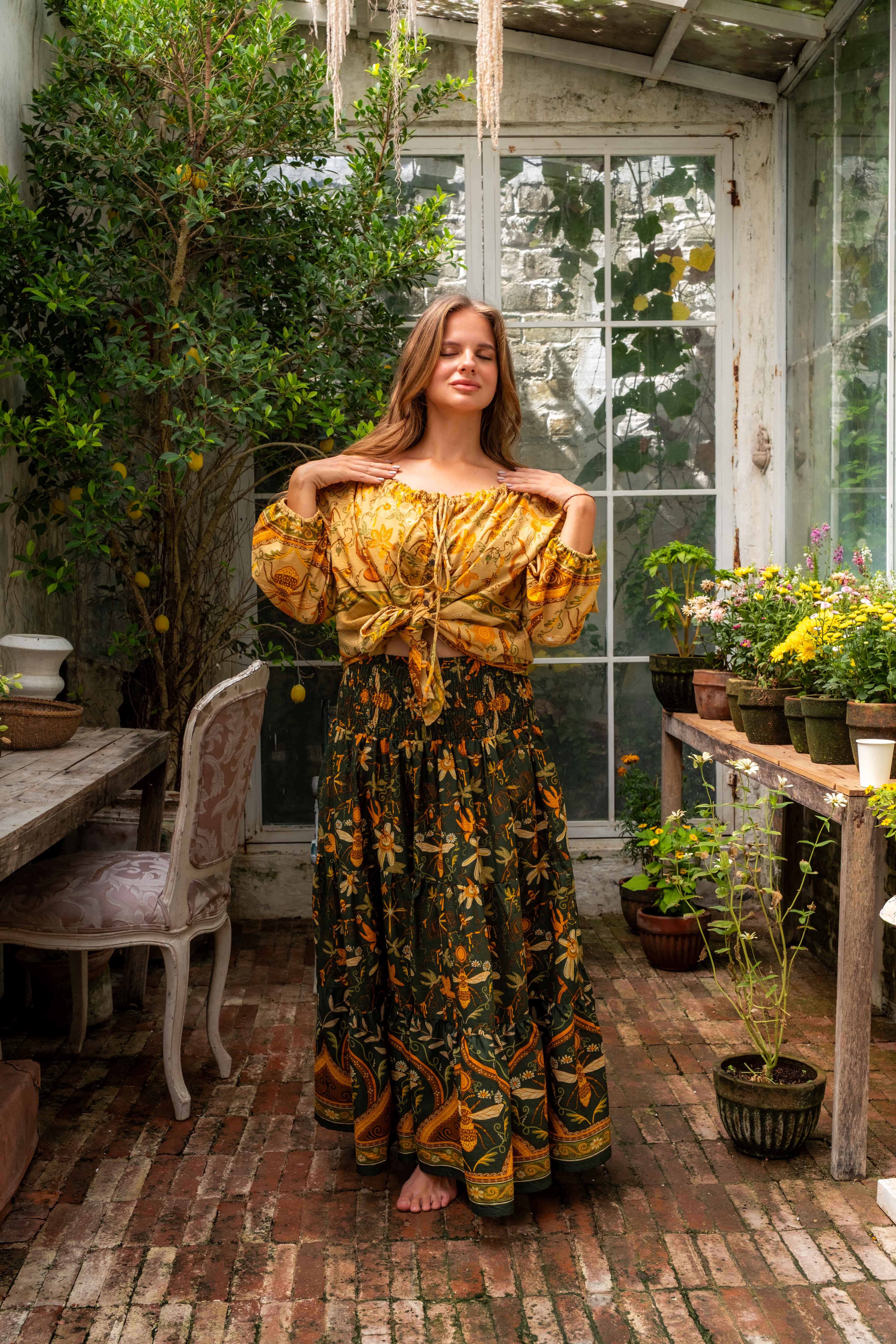 Maiden Blouse in Honeycomb