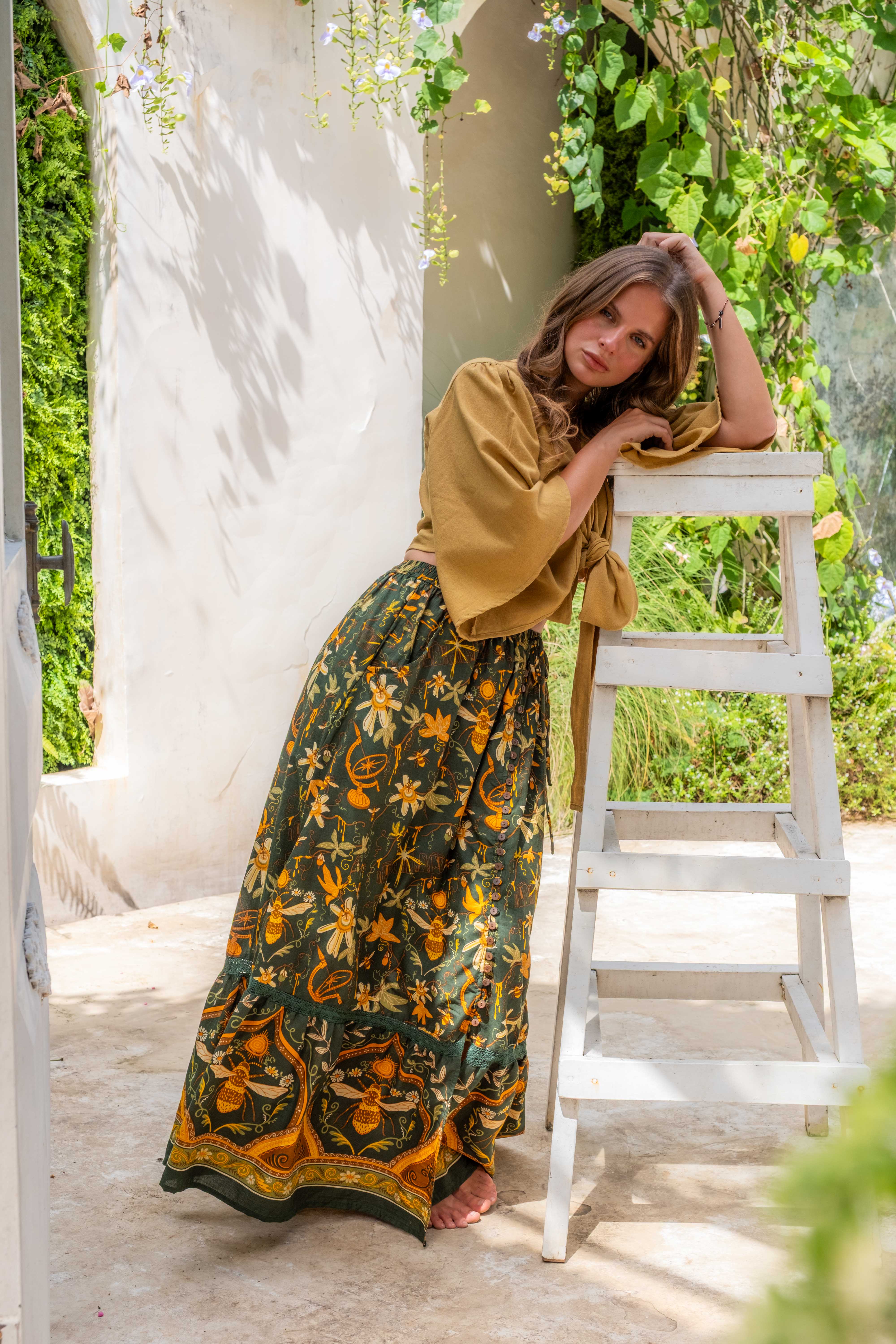 Golden Years Skirt in Bloom