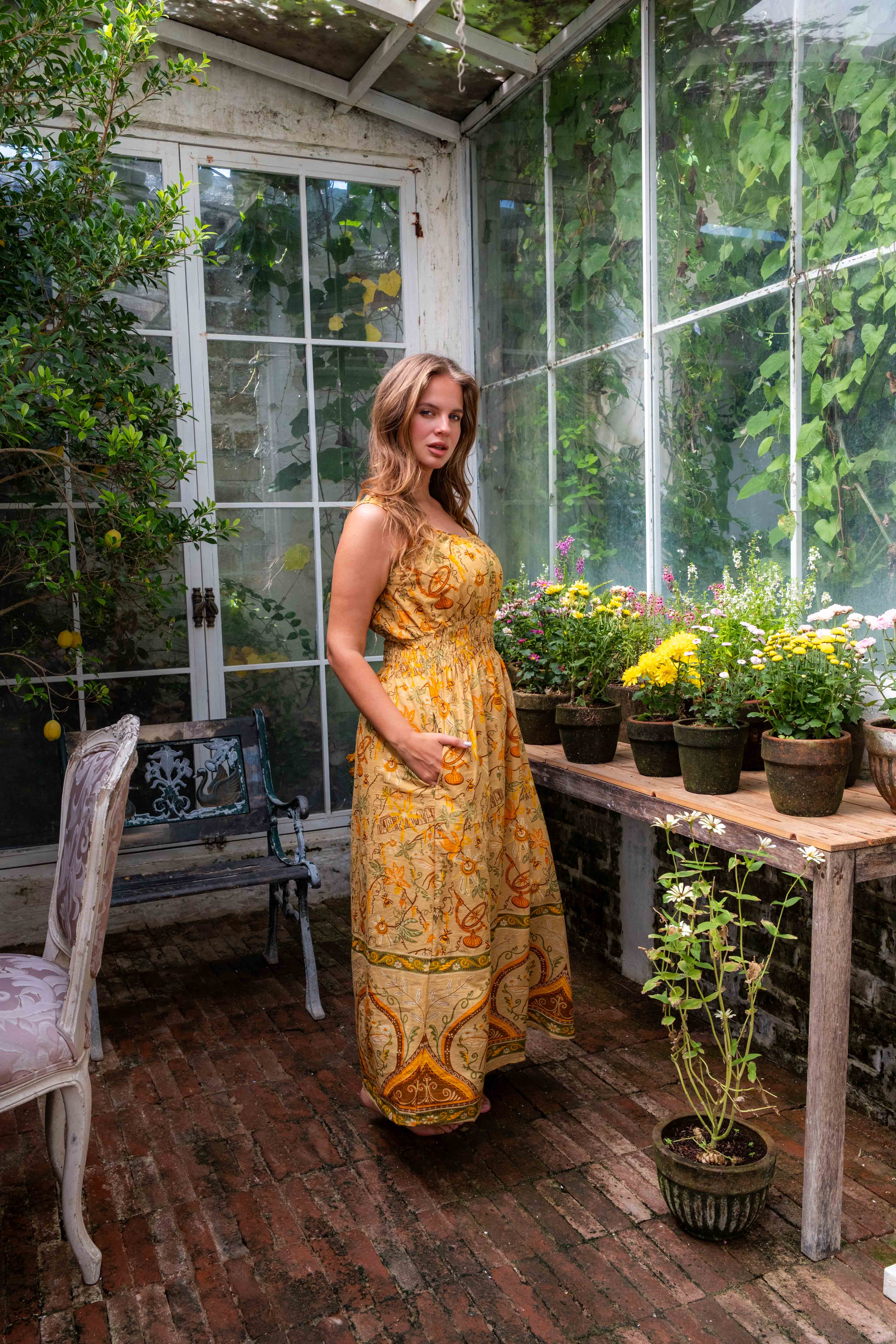 Secret Garden Summer Dress in Honeycomb