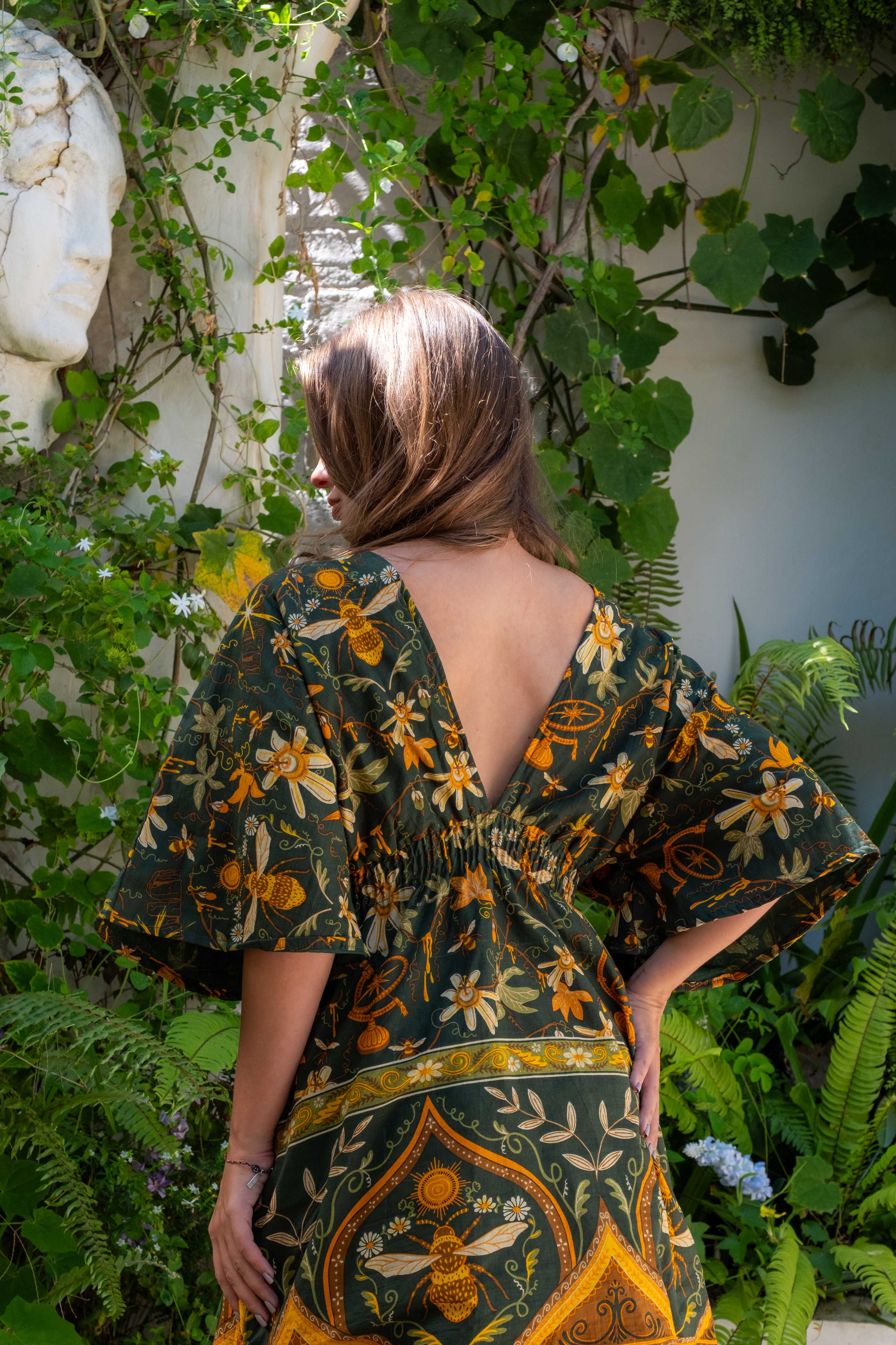 Ivy Kaftan Shortie Dress in Bloom
