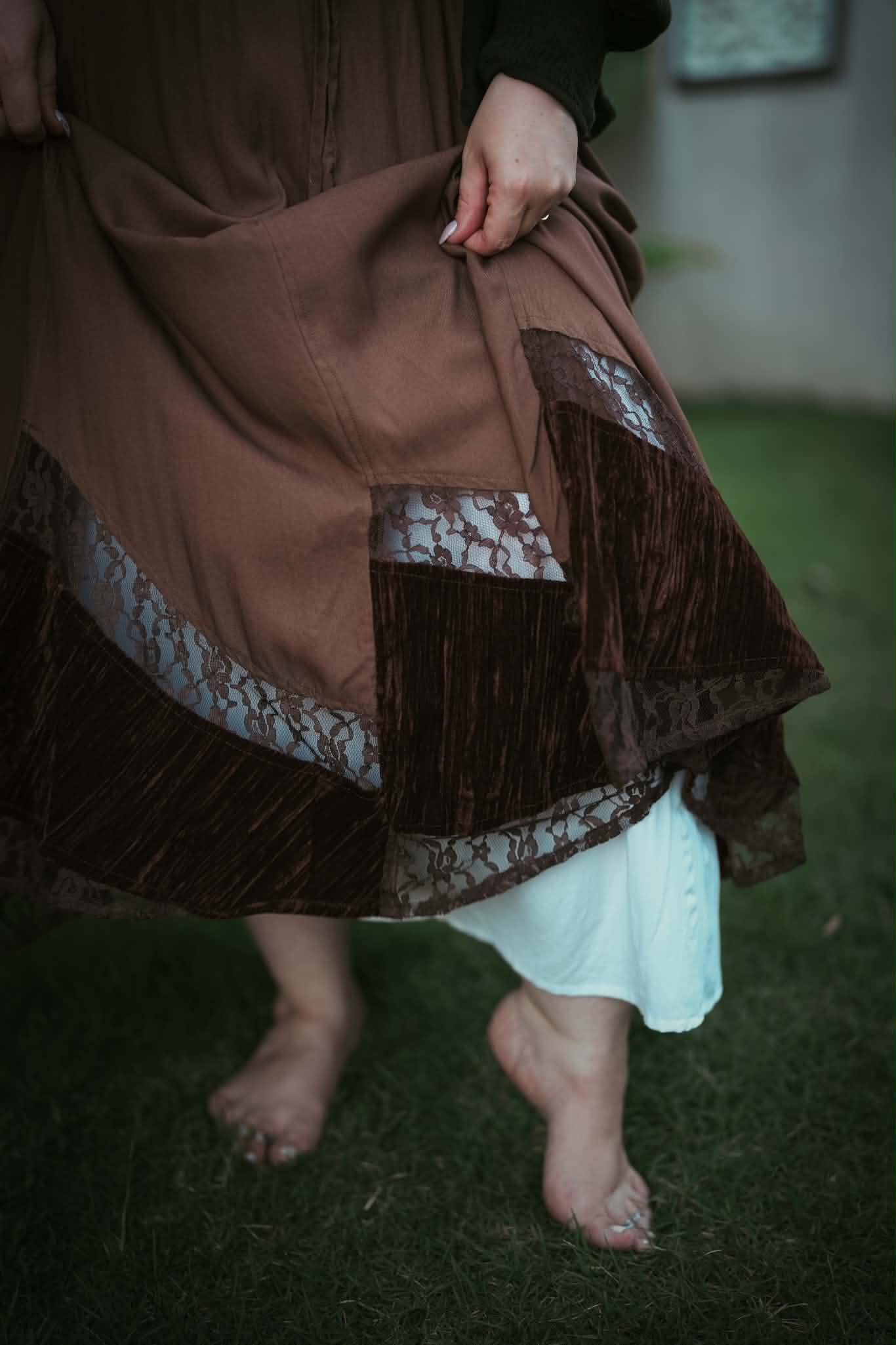 Folk Skirt in Brown