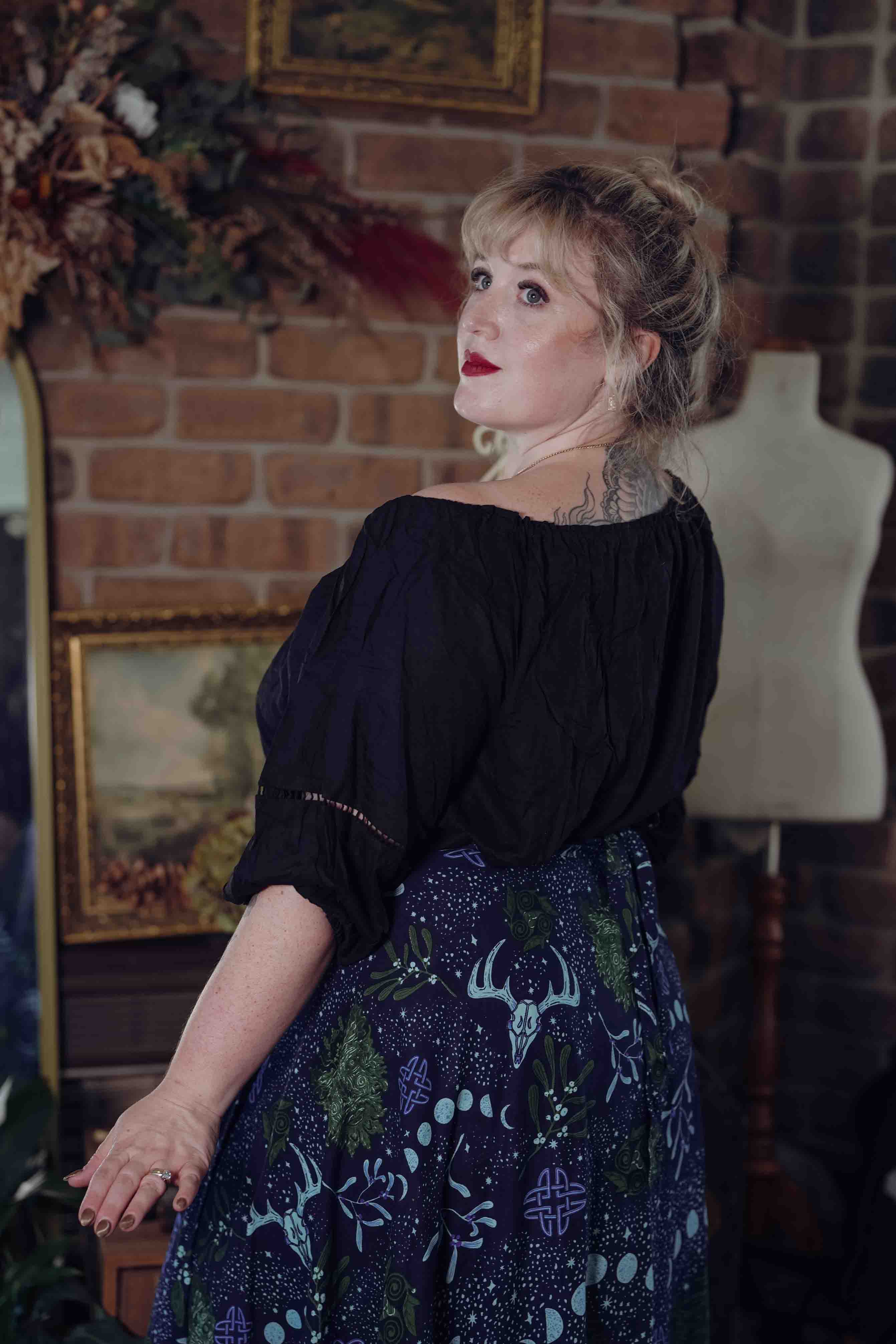 Maiden Blouse Black/White