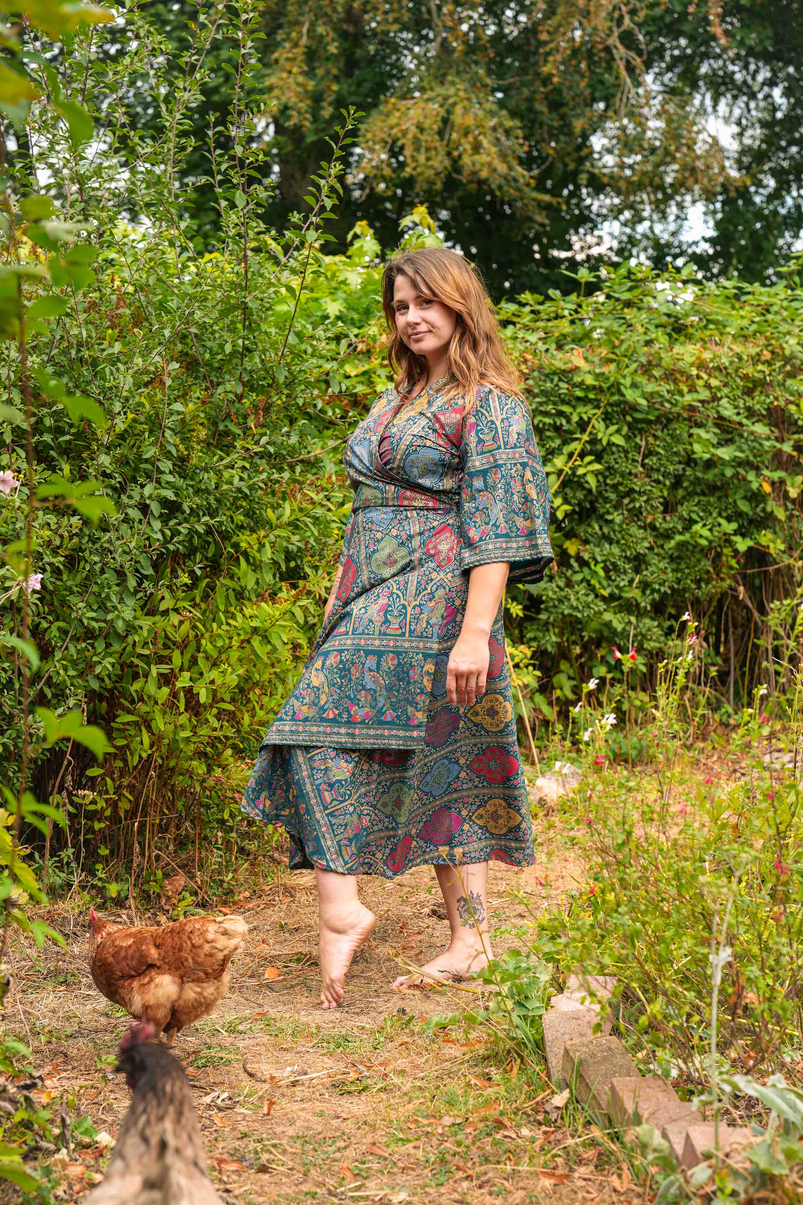 Royal Jewel Wrap Dress
