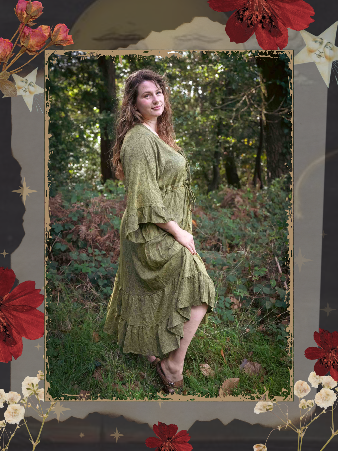 Sabrina Dress in Moss