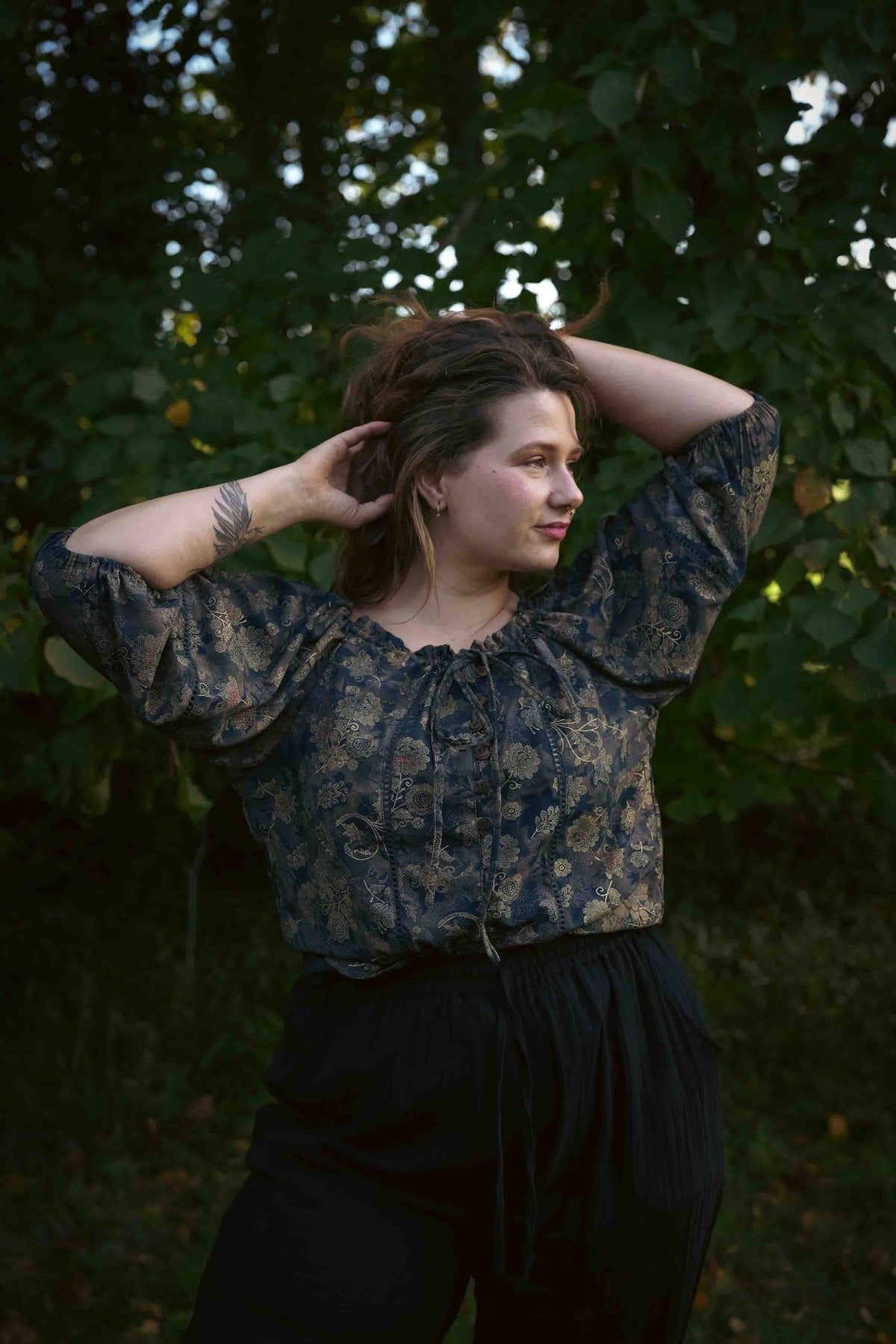 Maiden Blouse in Woodland Gold