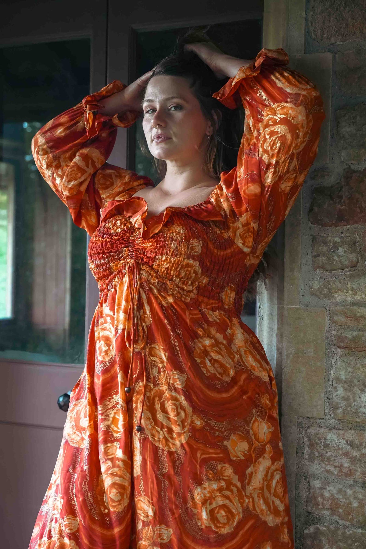 Cottage Dress in Smoked Amber