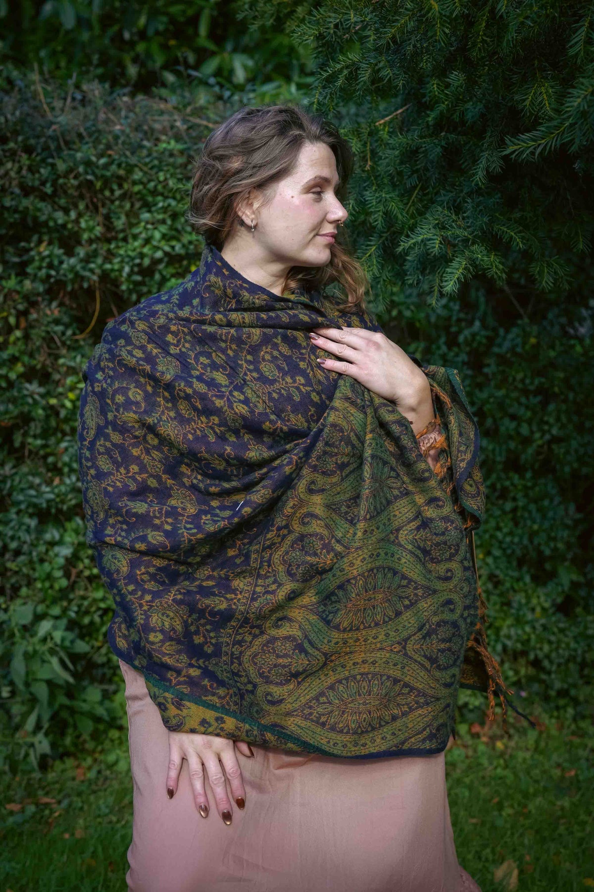 Herb Reversible Pashmina Shawl