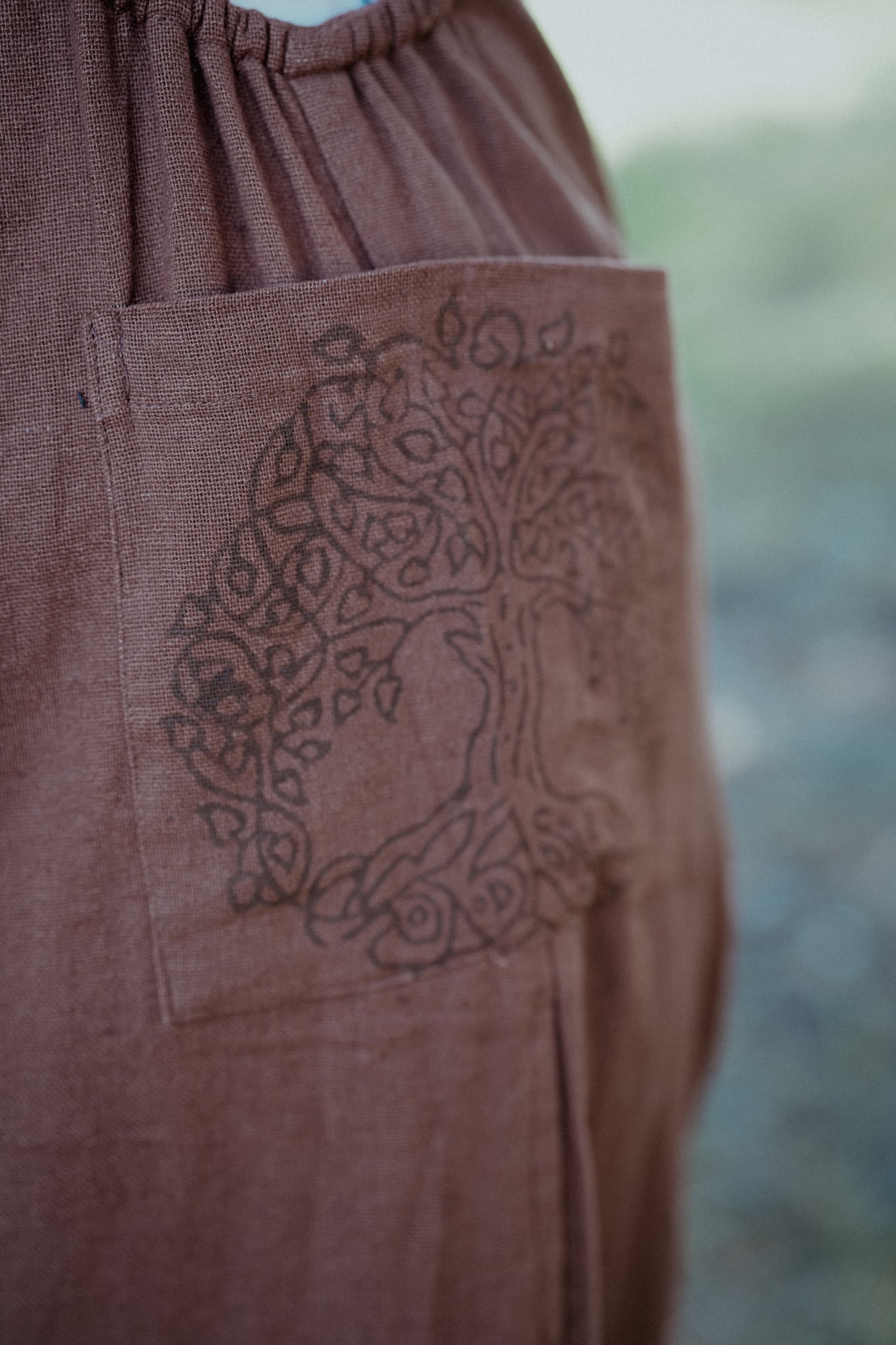 Tree of Life Dungarees - Brown