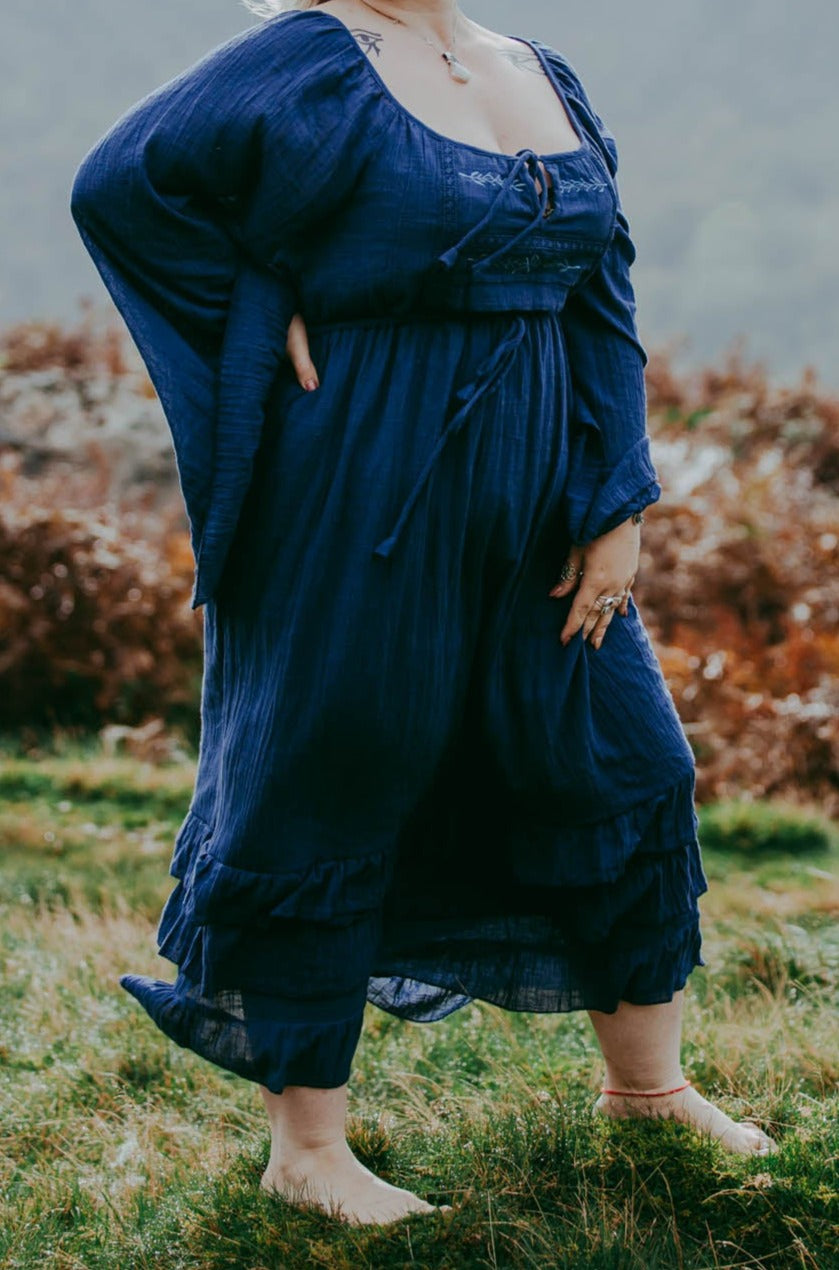 Valkyrie Dress in Natural Blue