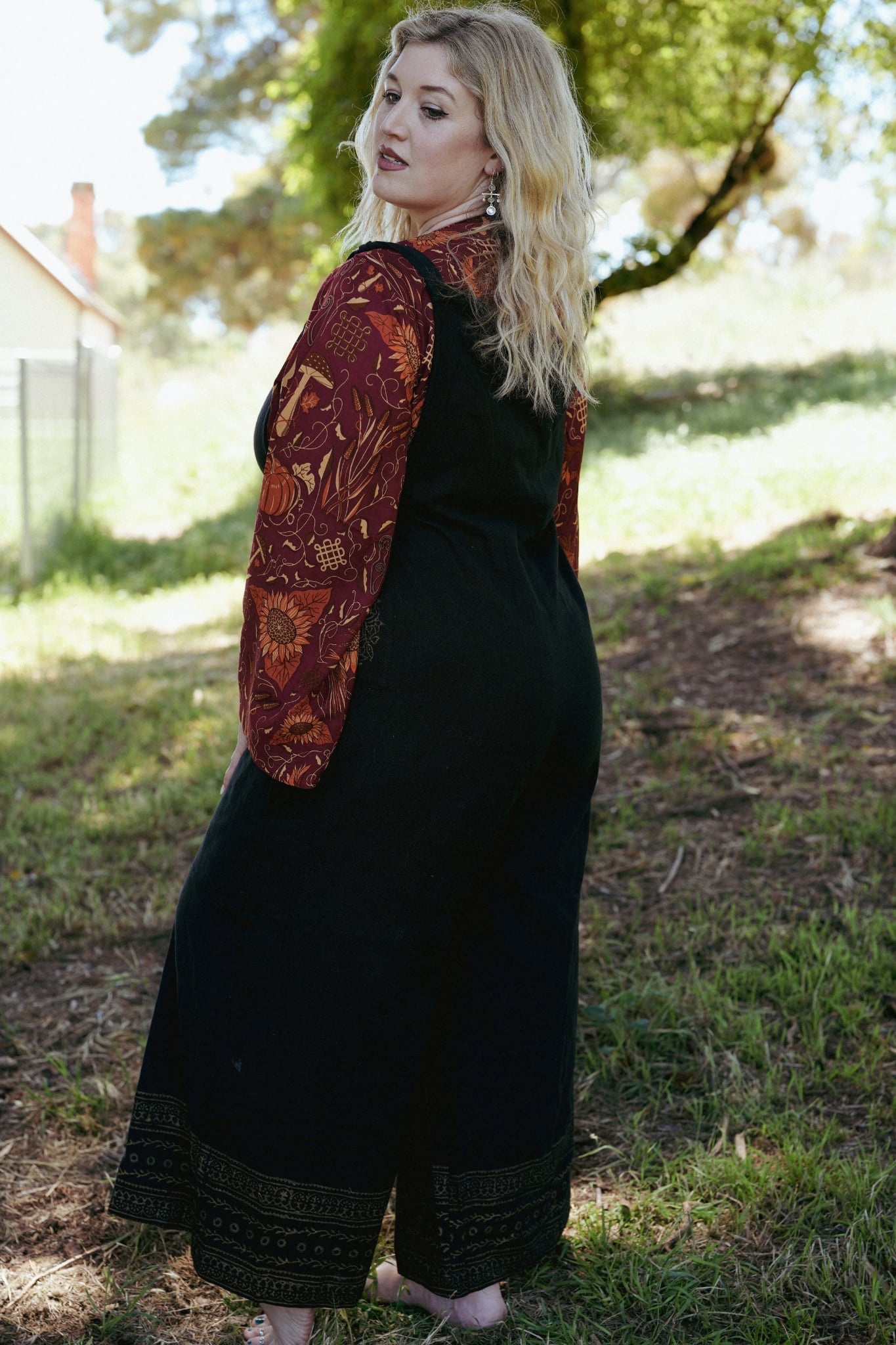 Tree of Life Dungarees - Black