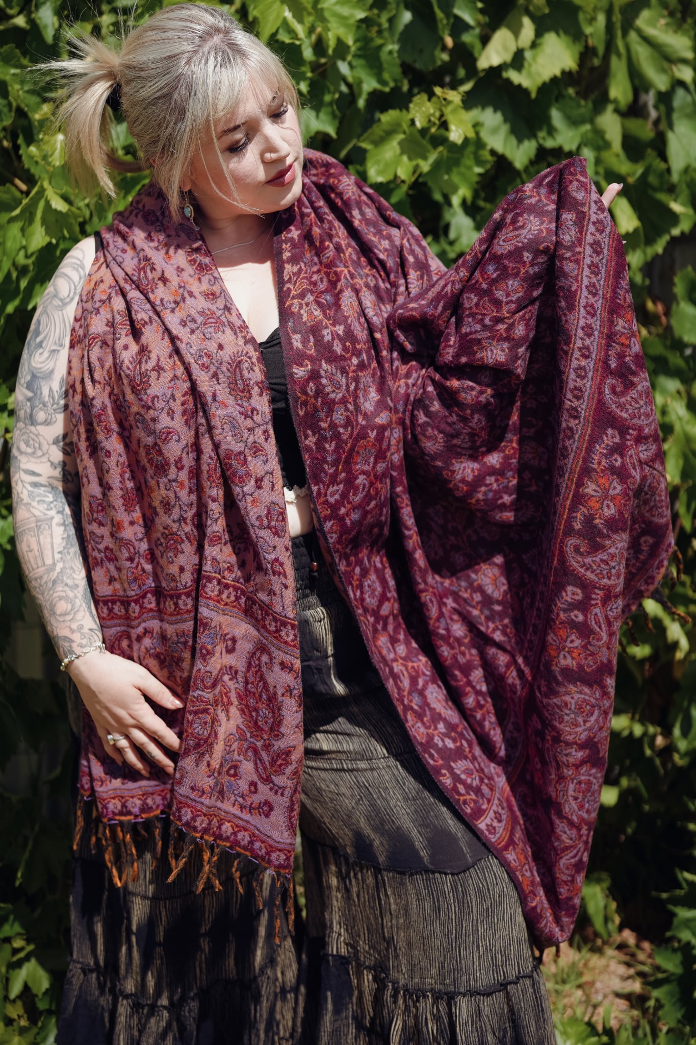 Cherry Wine Pashmina