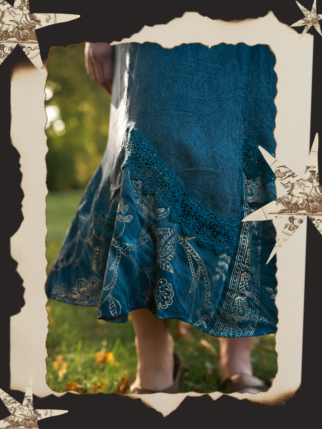 Stonewashed Ash Midi Skirt