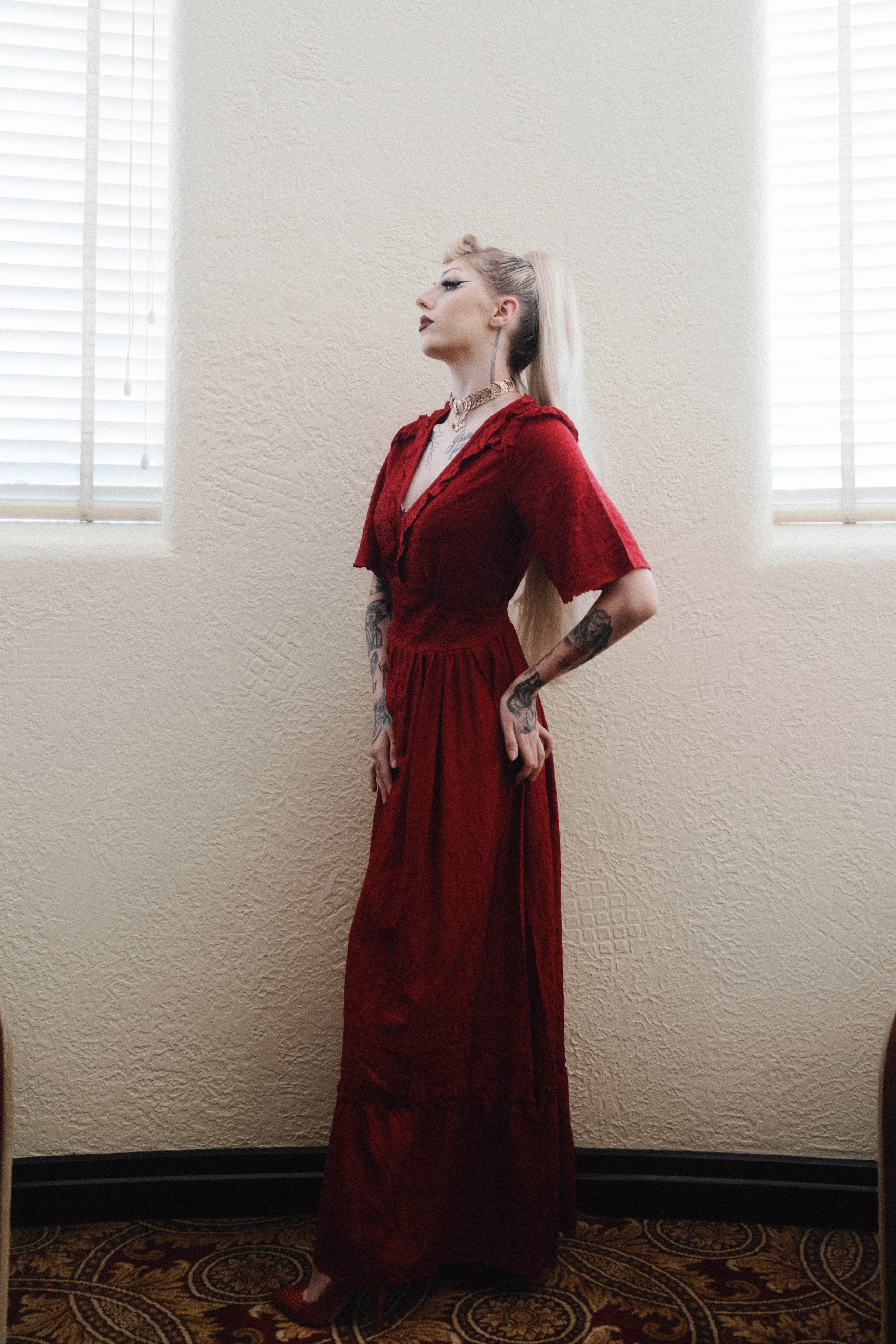 Heirloom Dress in Scarlet