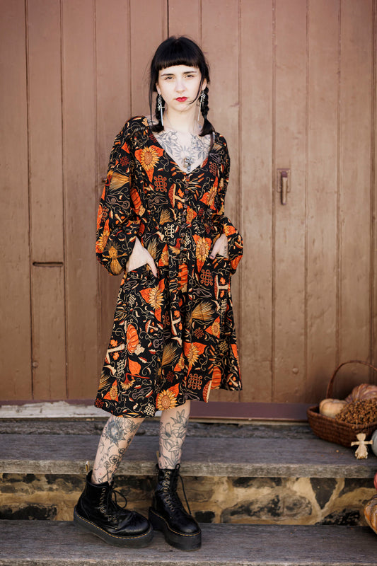 Golden Years Midi Dress in Samhain