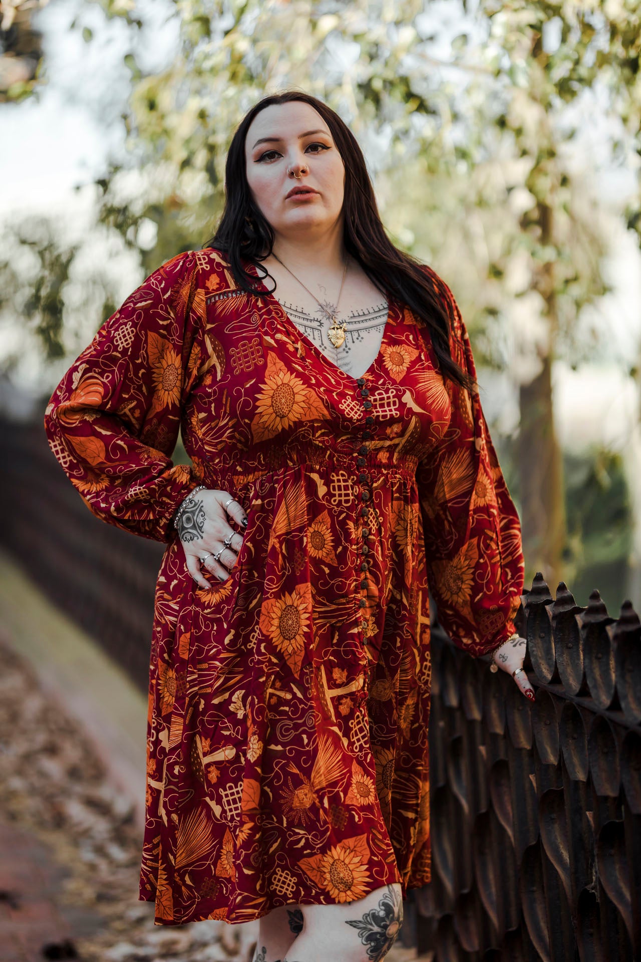 Golden Years Midi Dress in Mabon