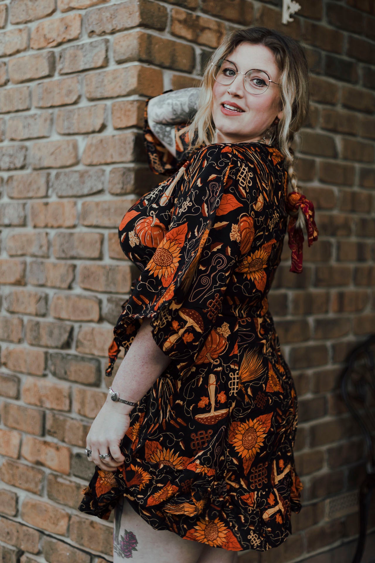 Shortie Wrap Dress in Samhain