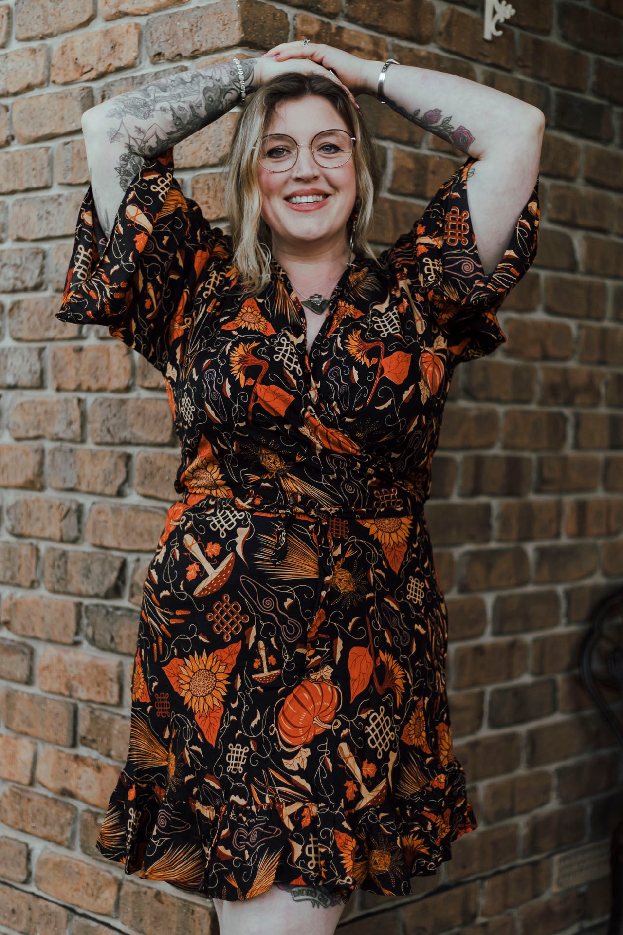 Shortie Wrap Dress in Samhain