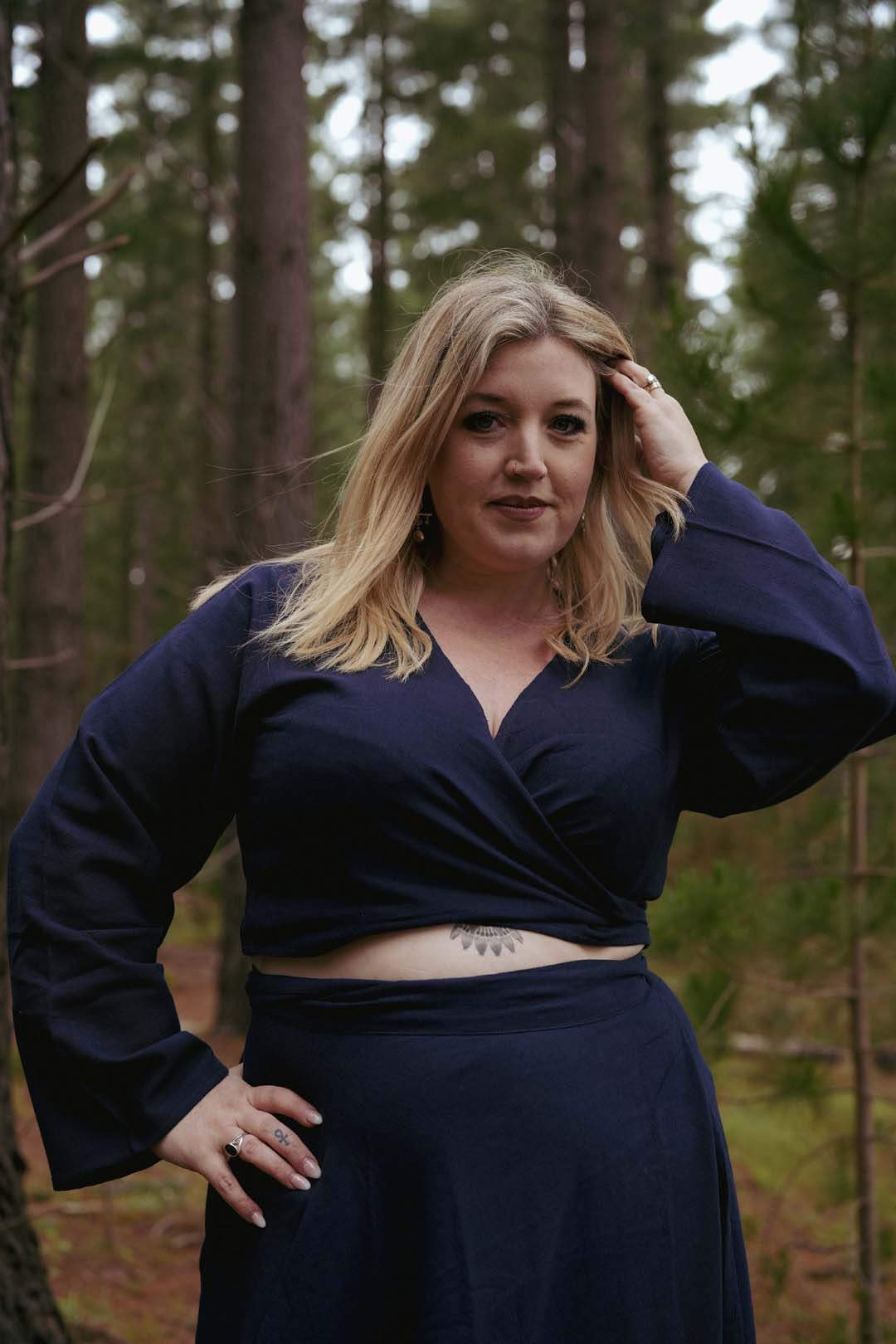 Navy Hemp Cotton Crop Set