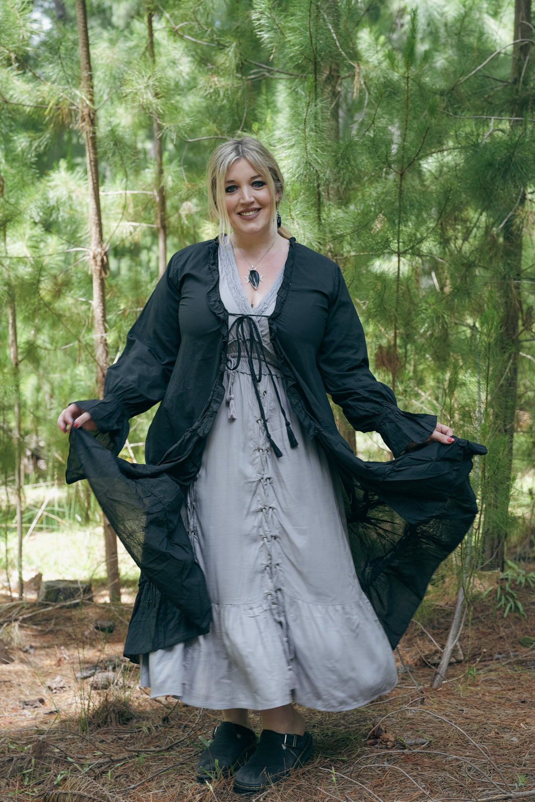 Lilith Dress in Lilac Grey