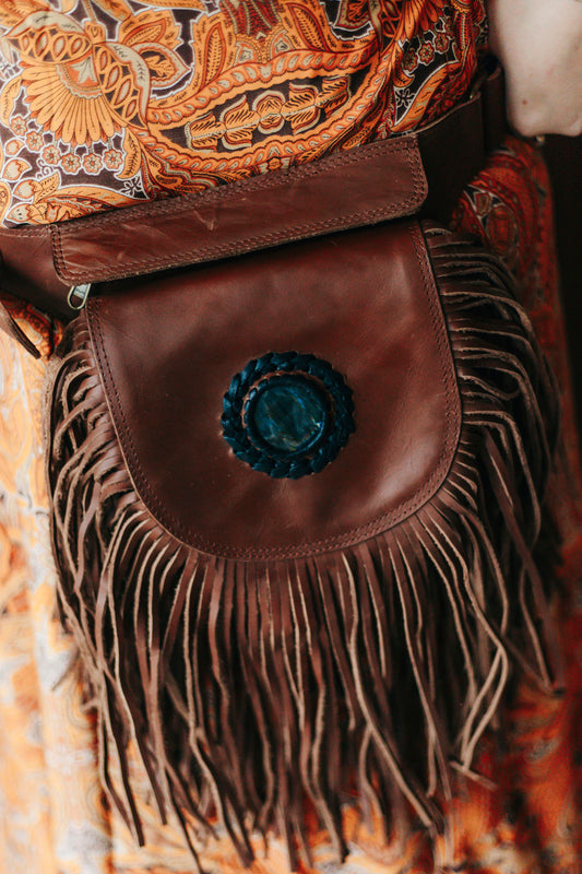 Tassel & Stone Leather Belt Bag