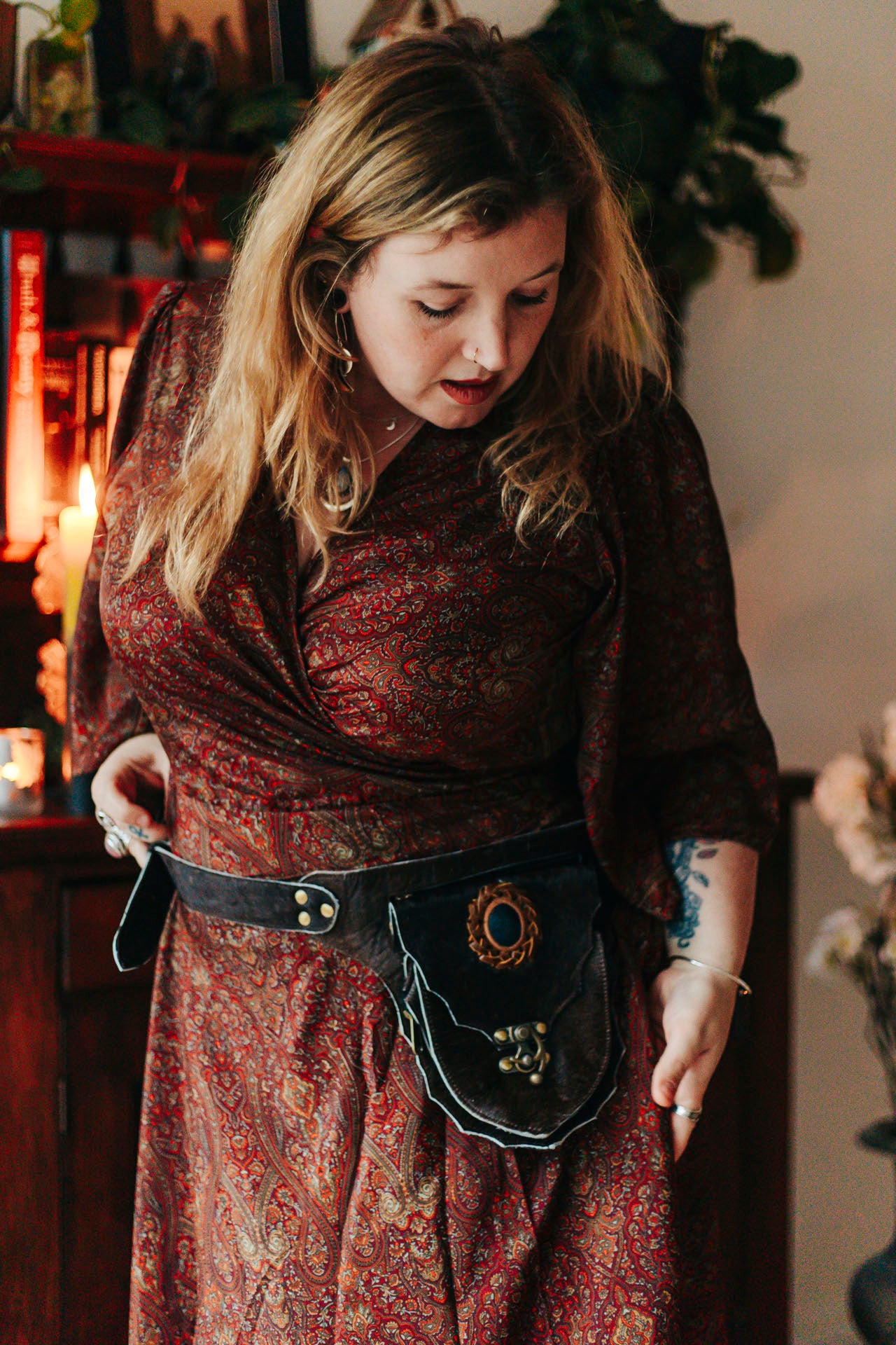 Talisman Leather Belt Bag - Turquoise