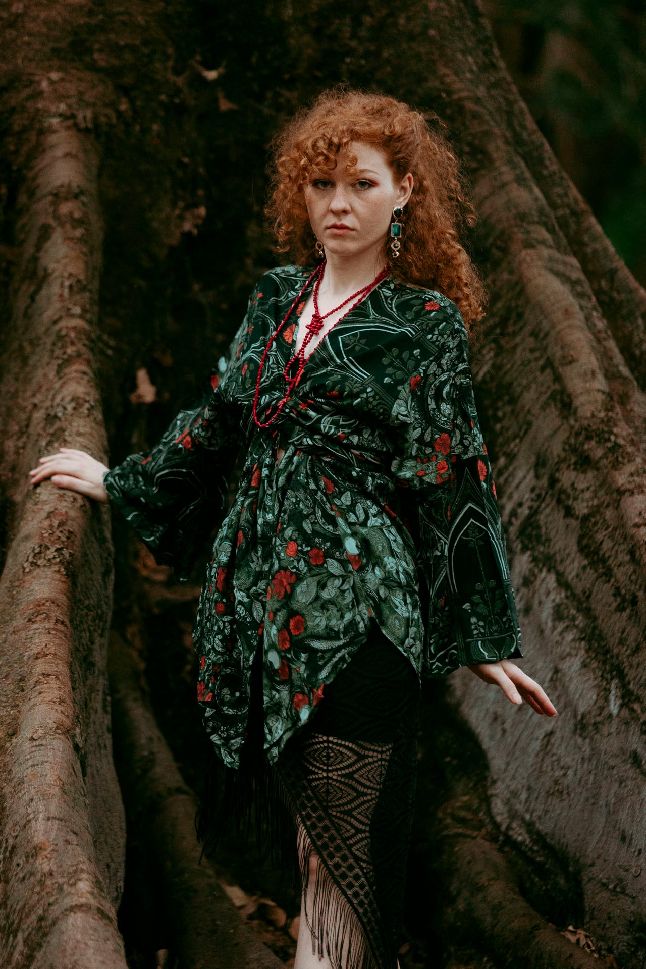 Tie Kimono in Garden