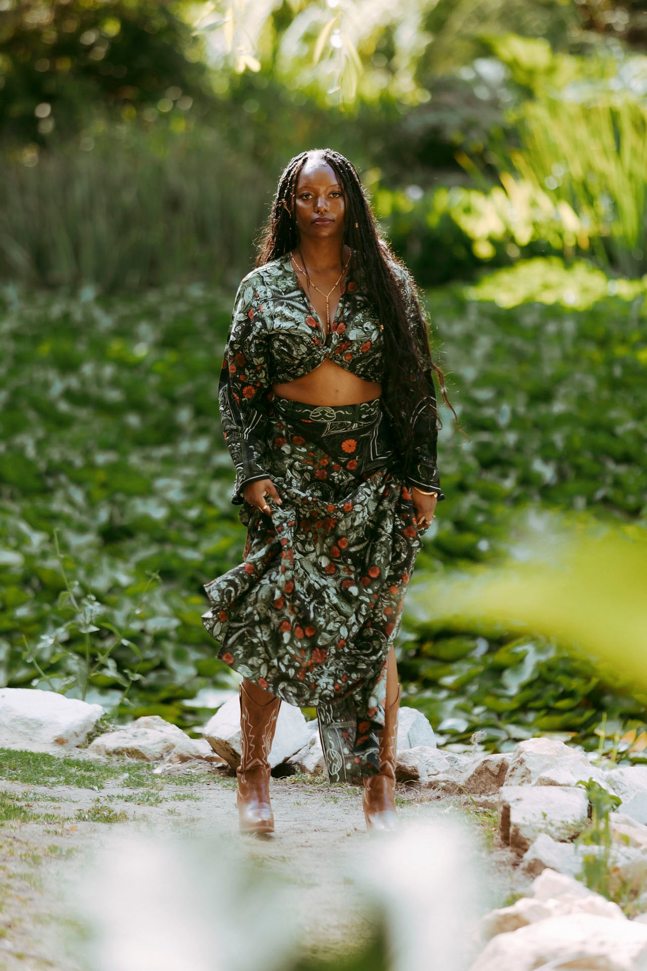 Crop Top in Garden