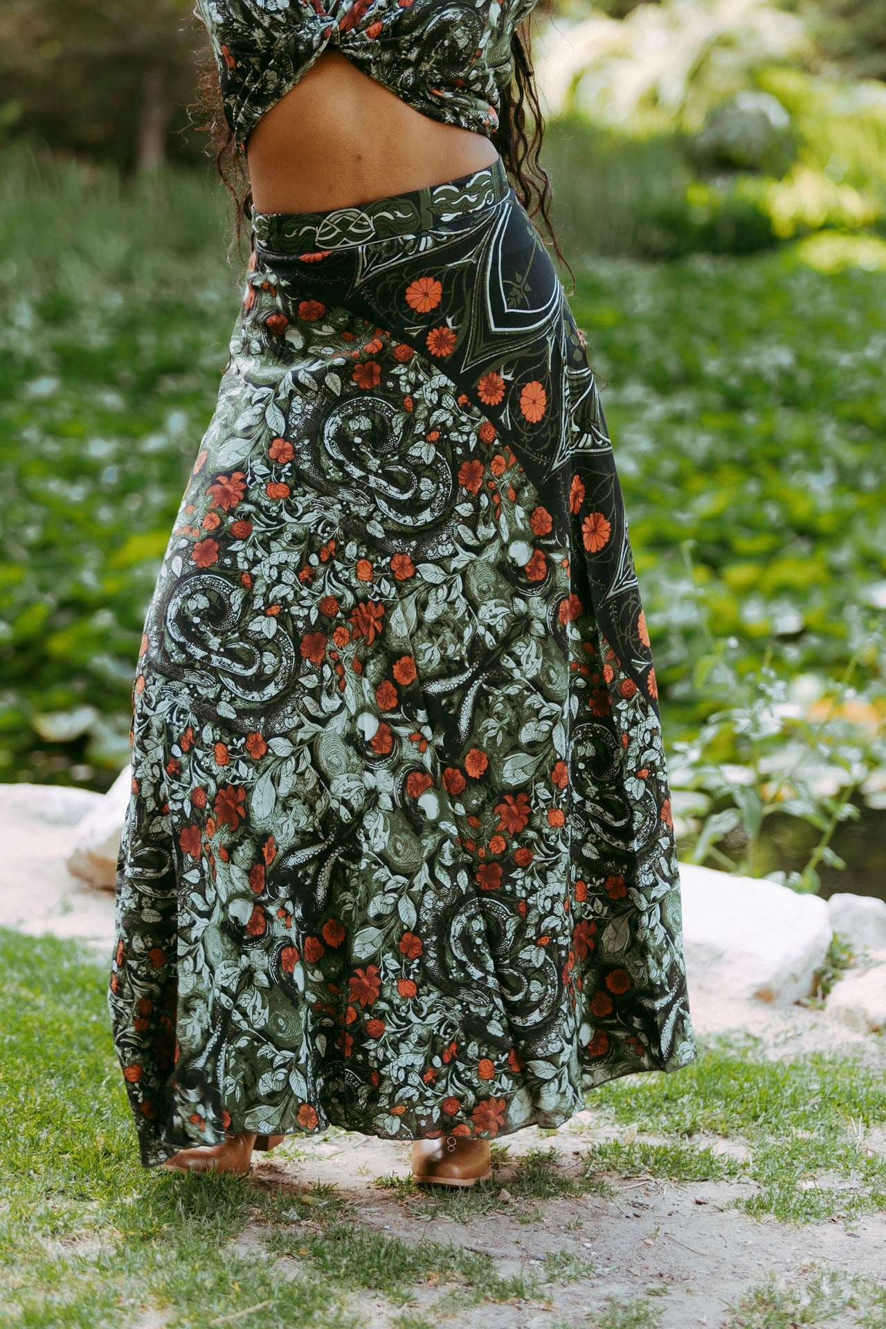 Wrap Skirt in Garden